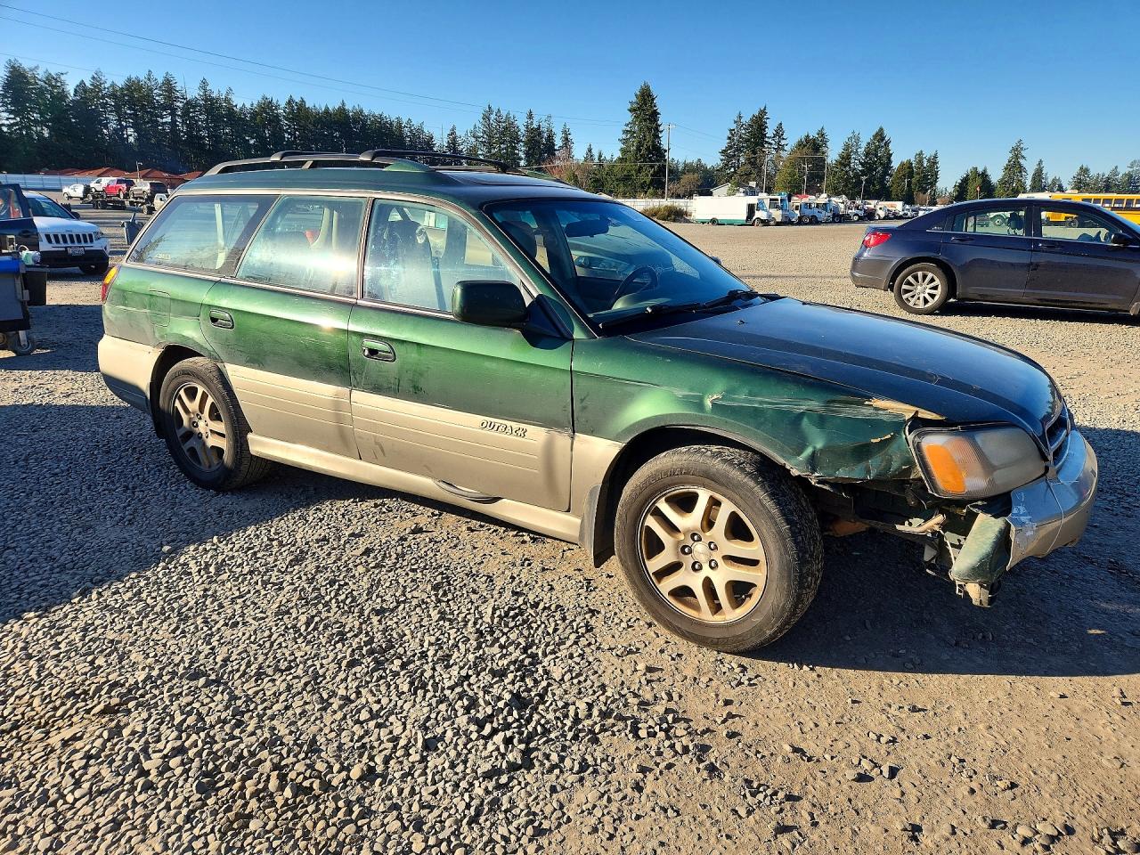 2000 Subaru Legacy Outback Limited Green vin: 4S3BH6863Y7612449