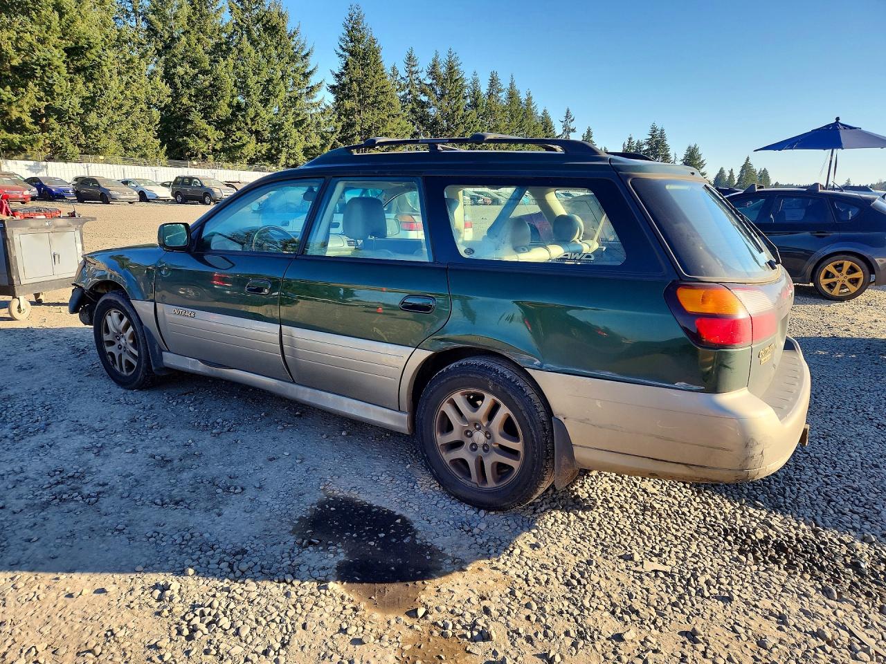 2000 Subaru Legacy Outback Limited Green vin: 4S3BH6863Y7612449