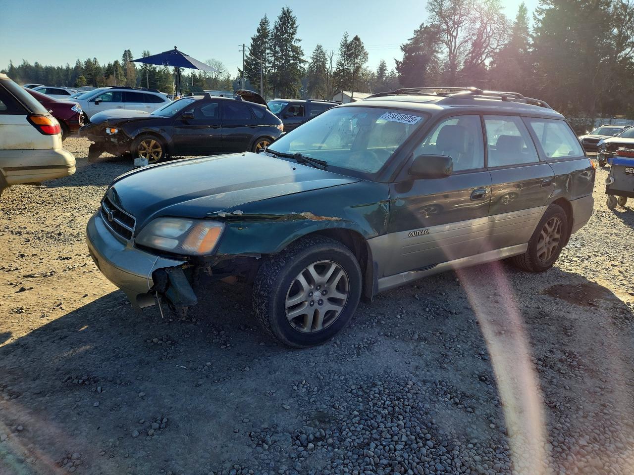 2000 Subaru Legacy Outback Limited Green vin: 4S3BH6863Y7612449