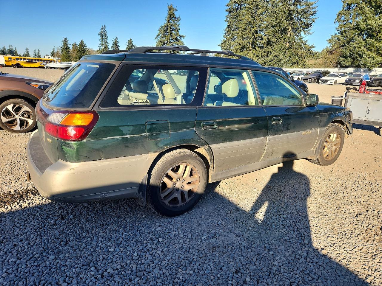 2000 Subaru Legacy Outback Limited Green vin: 4S3BH6863Y7612449