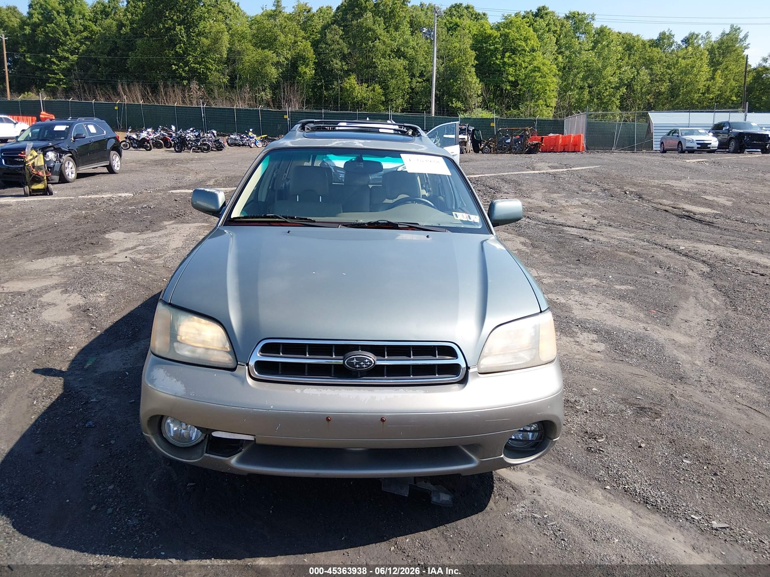 2001 Subaru Outback Limited Green vin: 4S3BH686417667319
