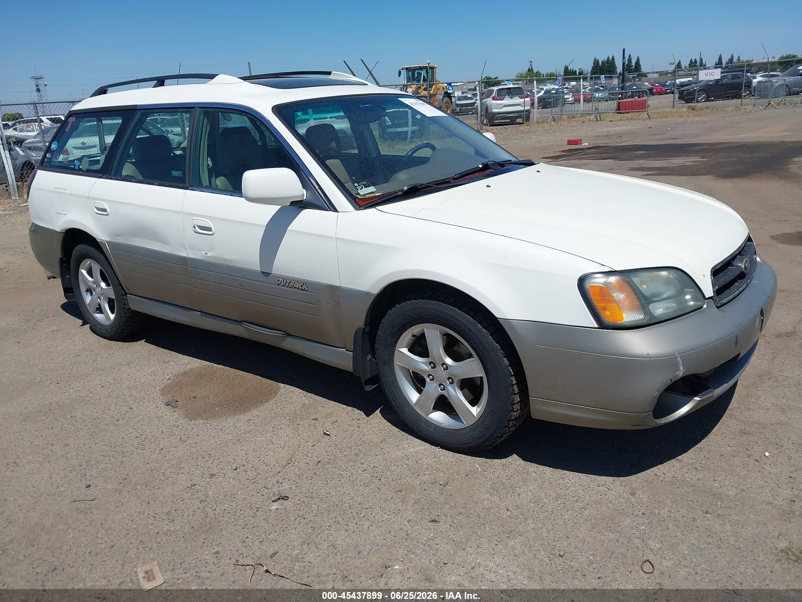 2001 Subaru Outback Limited White vin: 4S3BH686516614862