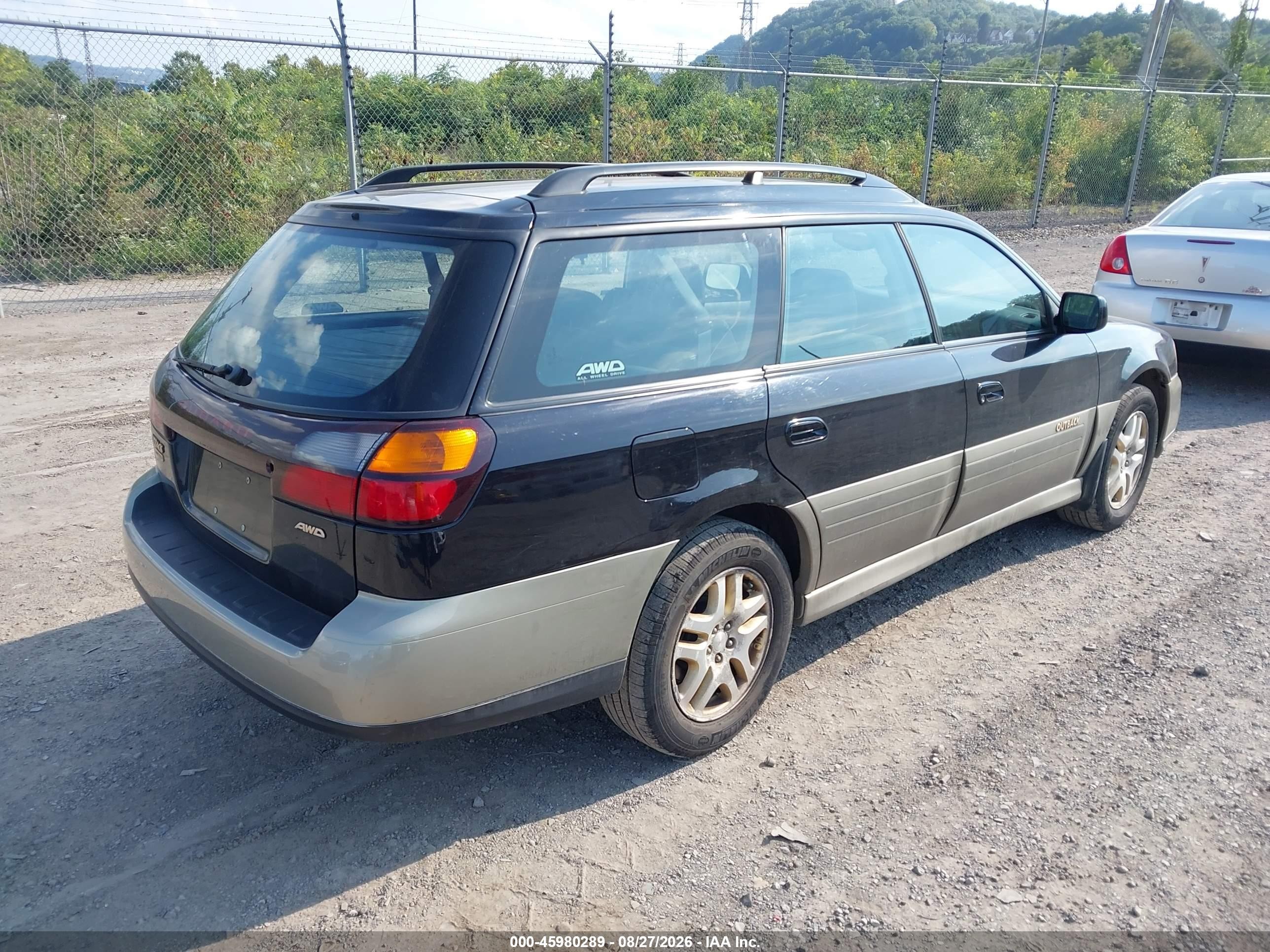 2003 Subaru Outback Limited Black vin: 4S3BH686537619332