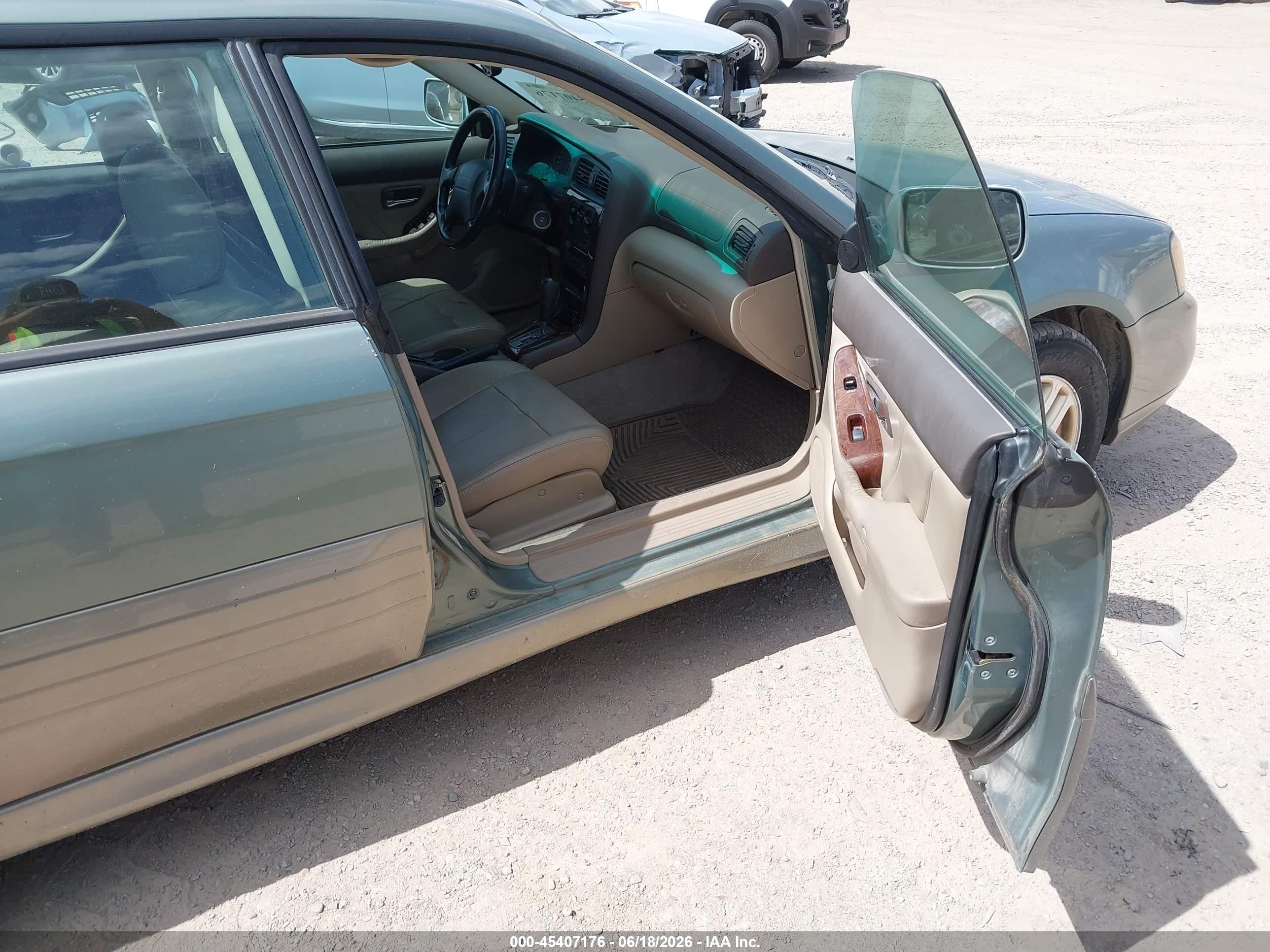 2003 Subaru Outback Limited Green vin: 4S3BH686537651097