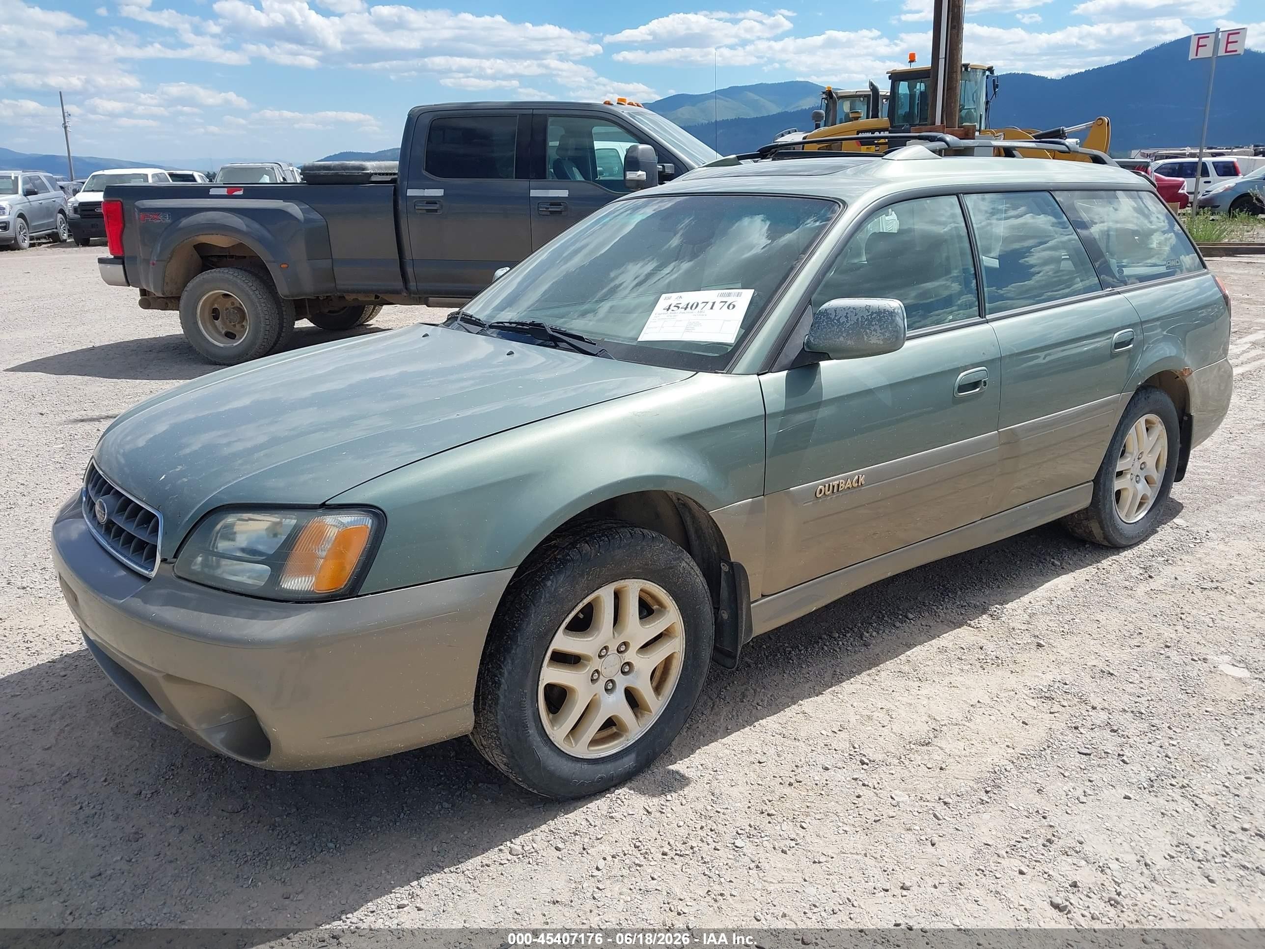 2003 Subaru Outback Limited Green vin: 4S3BH686537651097