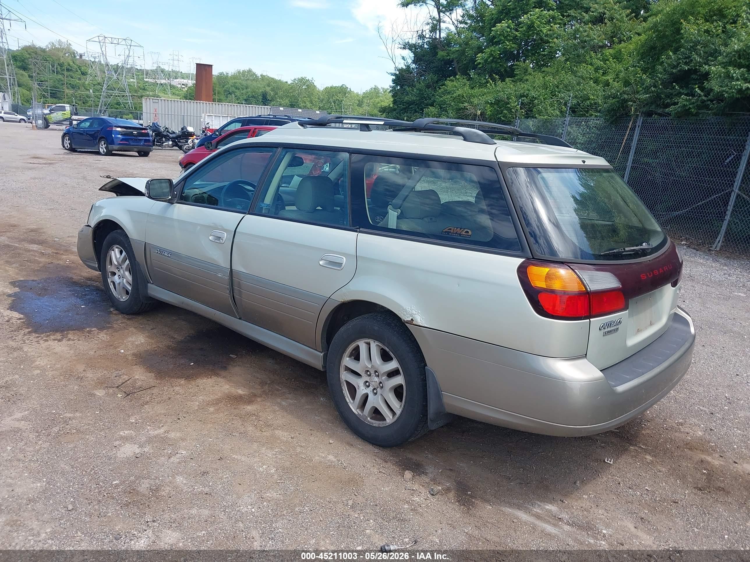 2004 Subaru Outback Limited Gold vin: 4S3BH686547632566