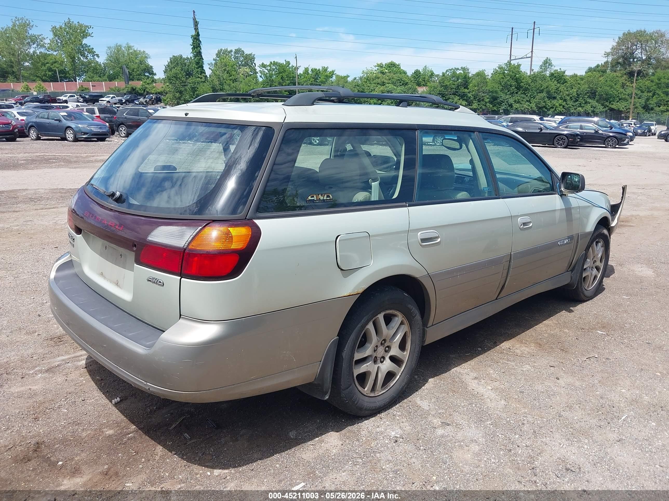 2004 Subaru Outback Limited Gold vin: 4S3BH686547632566