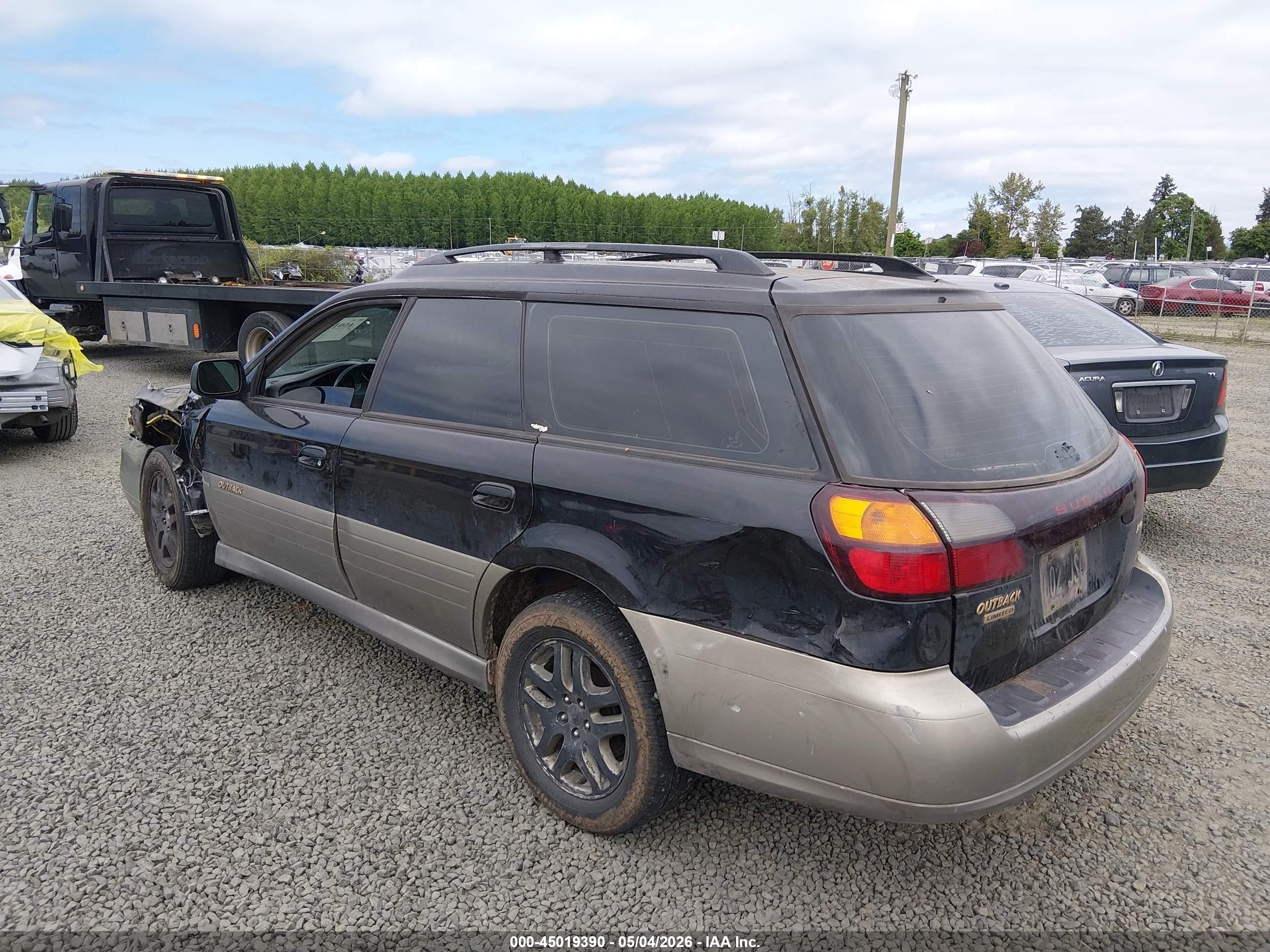 2001 Subaru Outback Limited Black vin: 4S3BH686716668115
