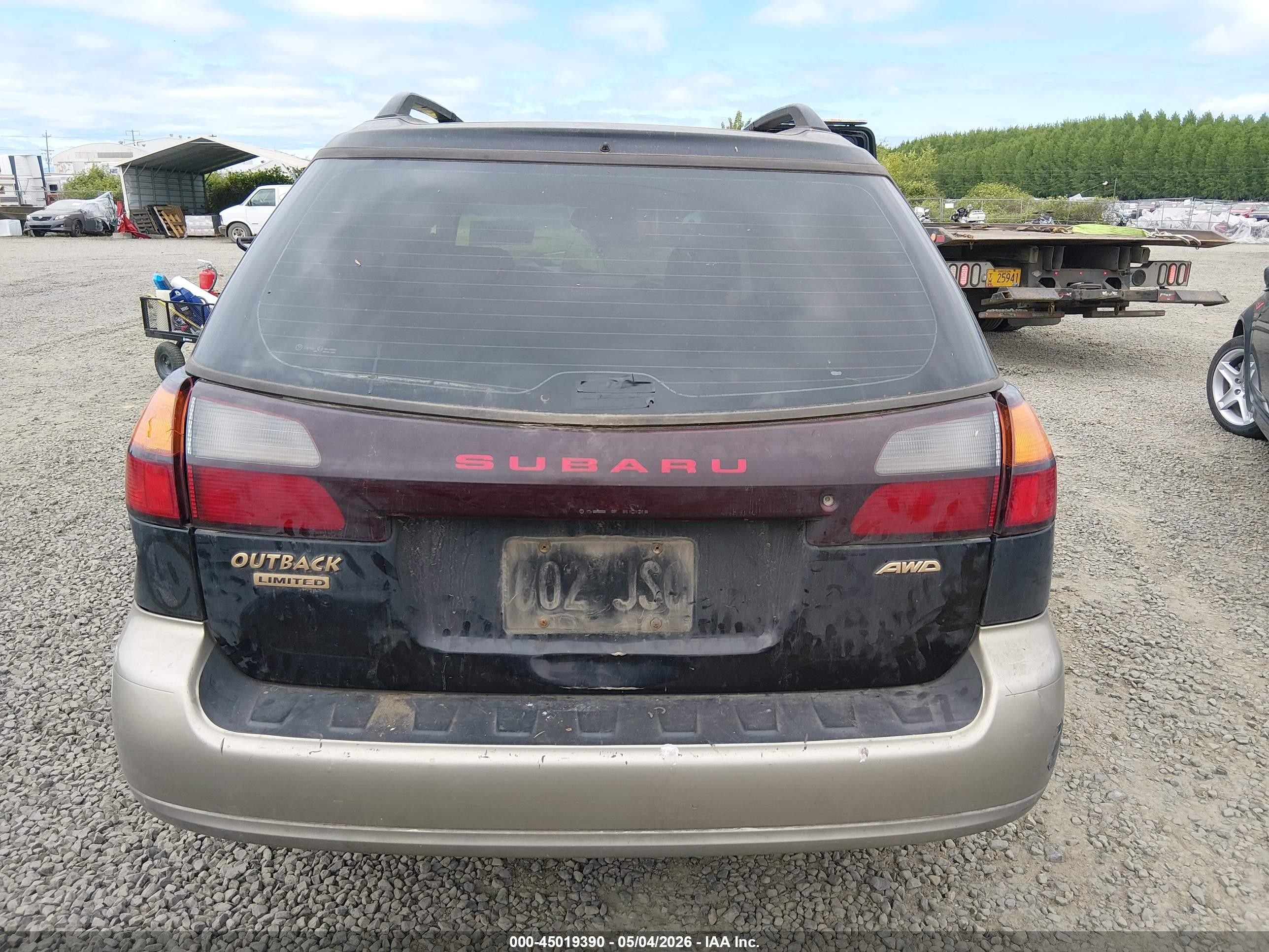 2001 Subaru Outback Limited Black vin: 4S3BH686716668115