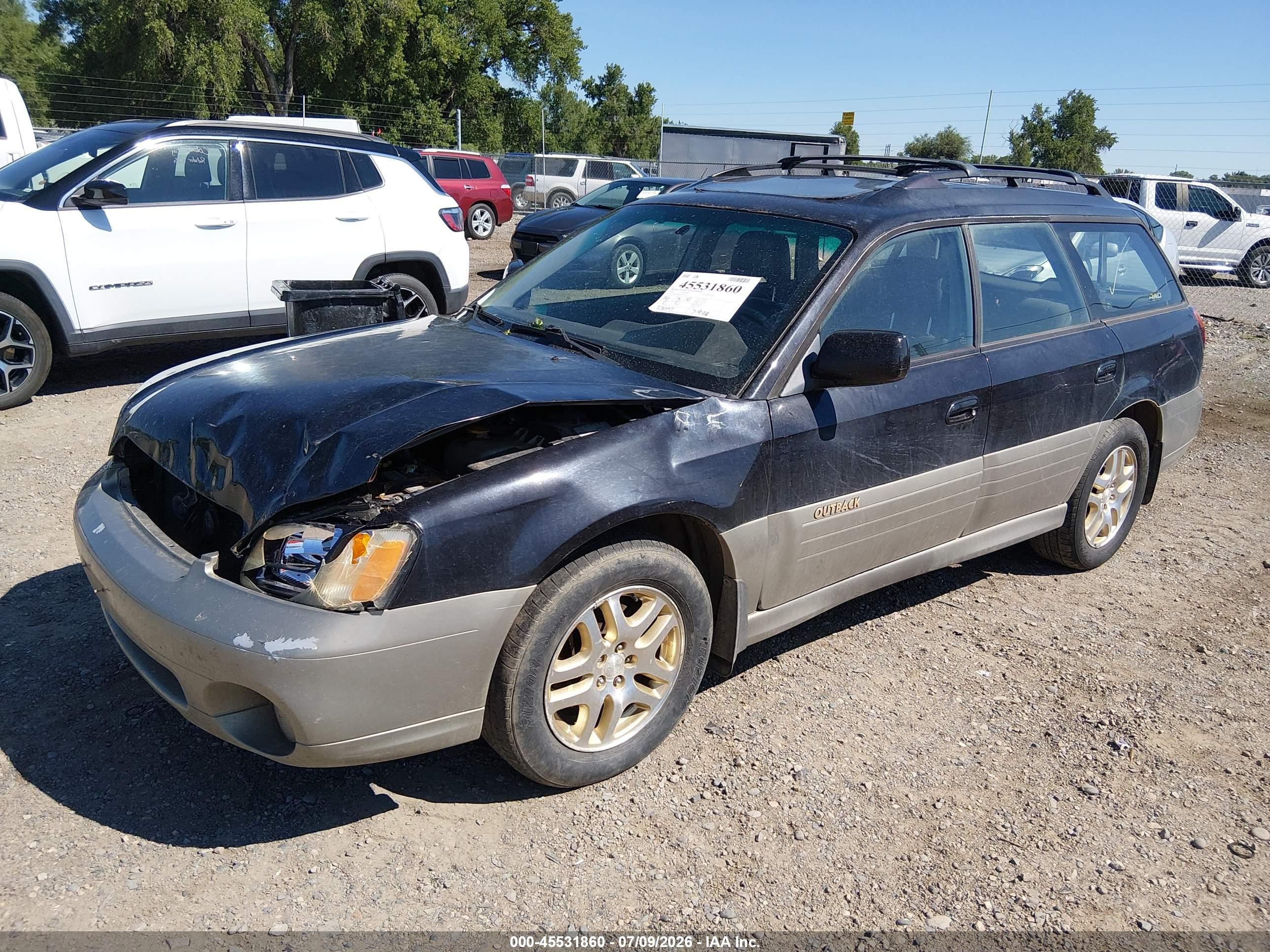 2001 Subaru Outback Limited Серый vin: 4S3BH686917679112
