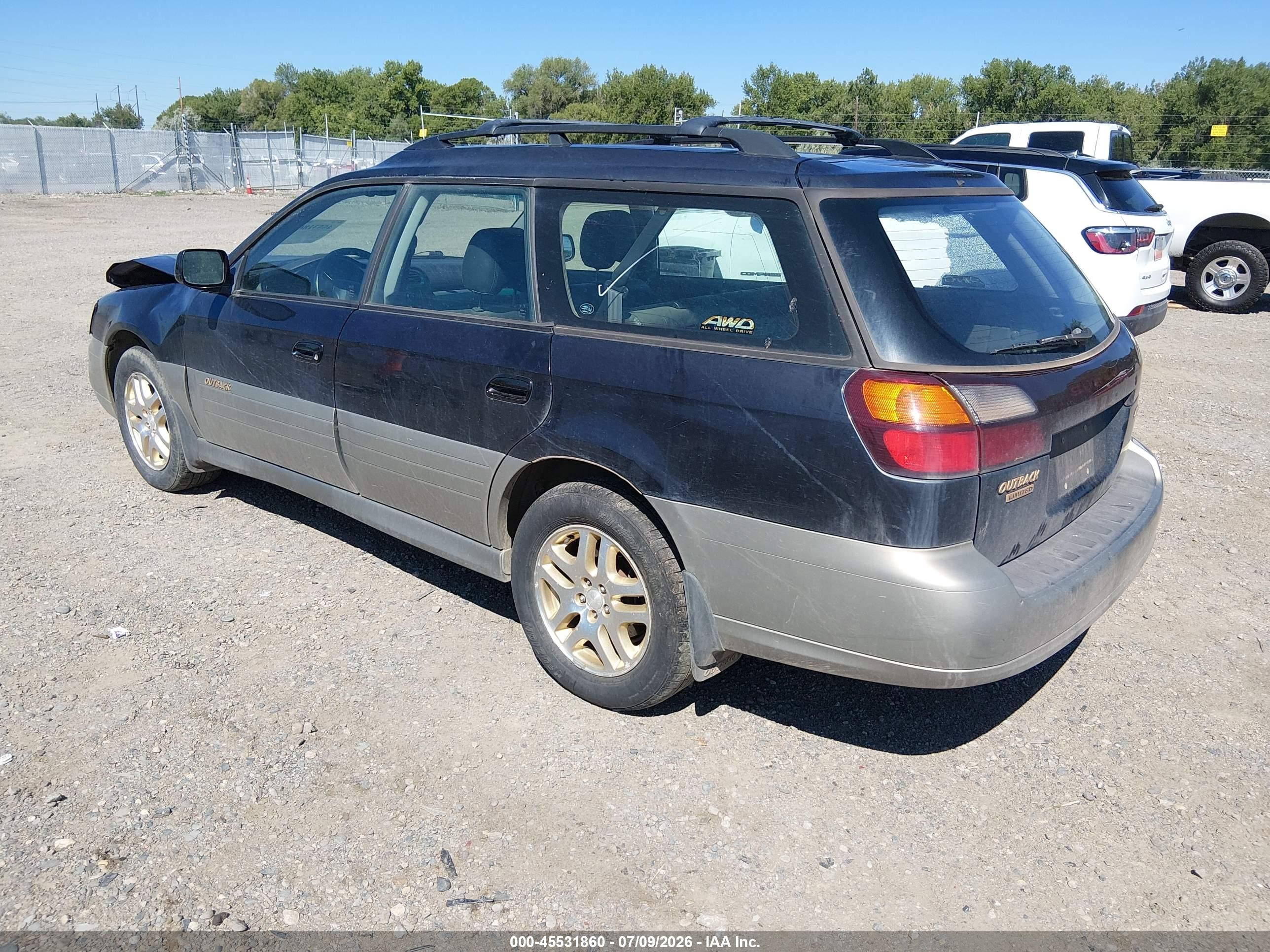 2001 Subaru Outback Limited Серый vin: 4S3BH686917679112
