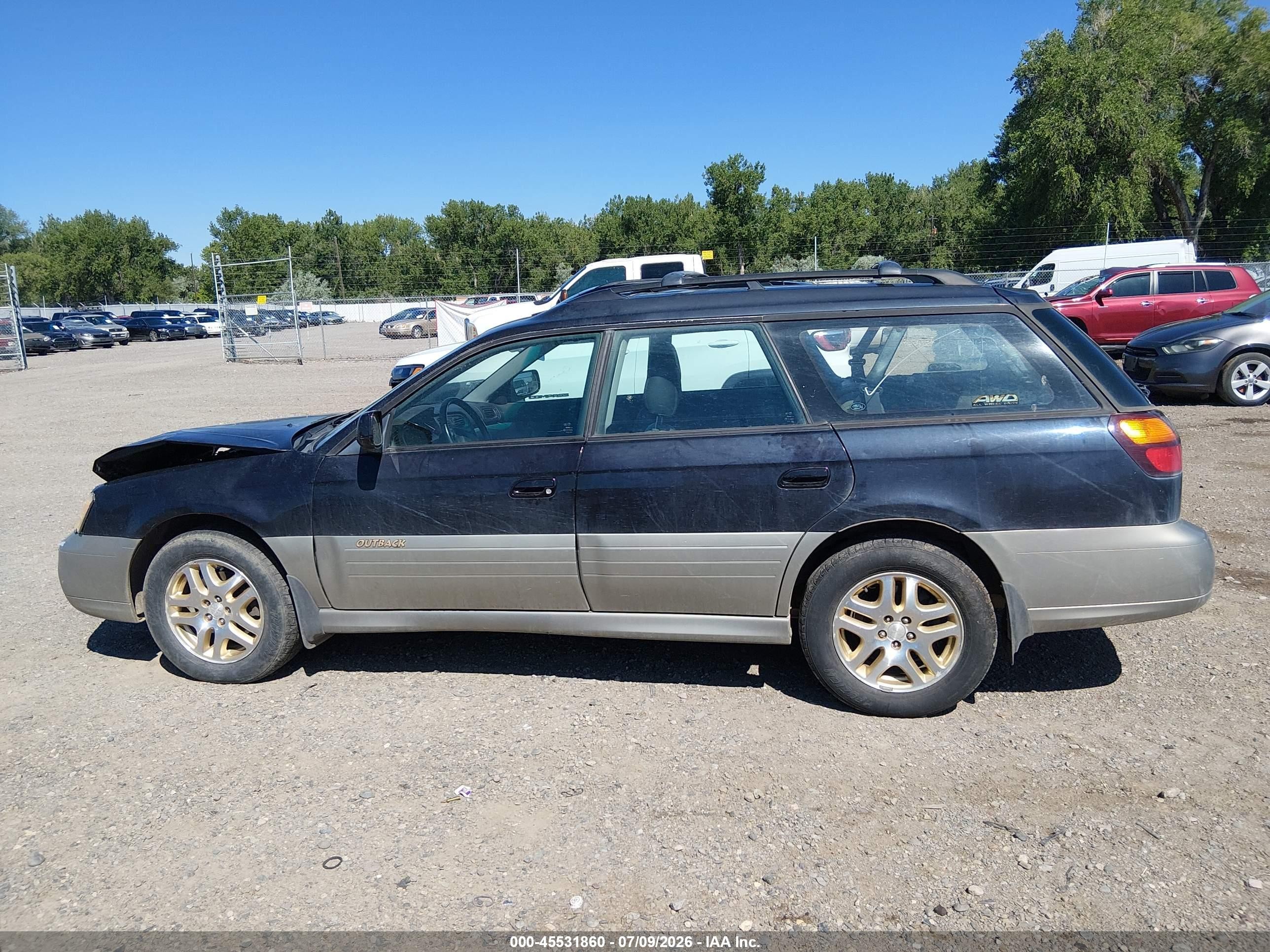 2001 Subaru Outback Limited Серый vin: 4S3BH686917679112