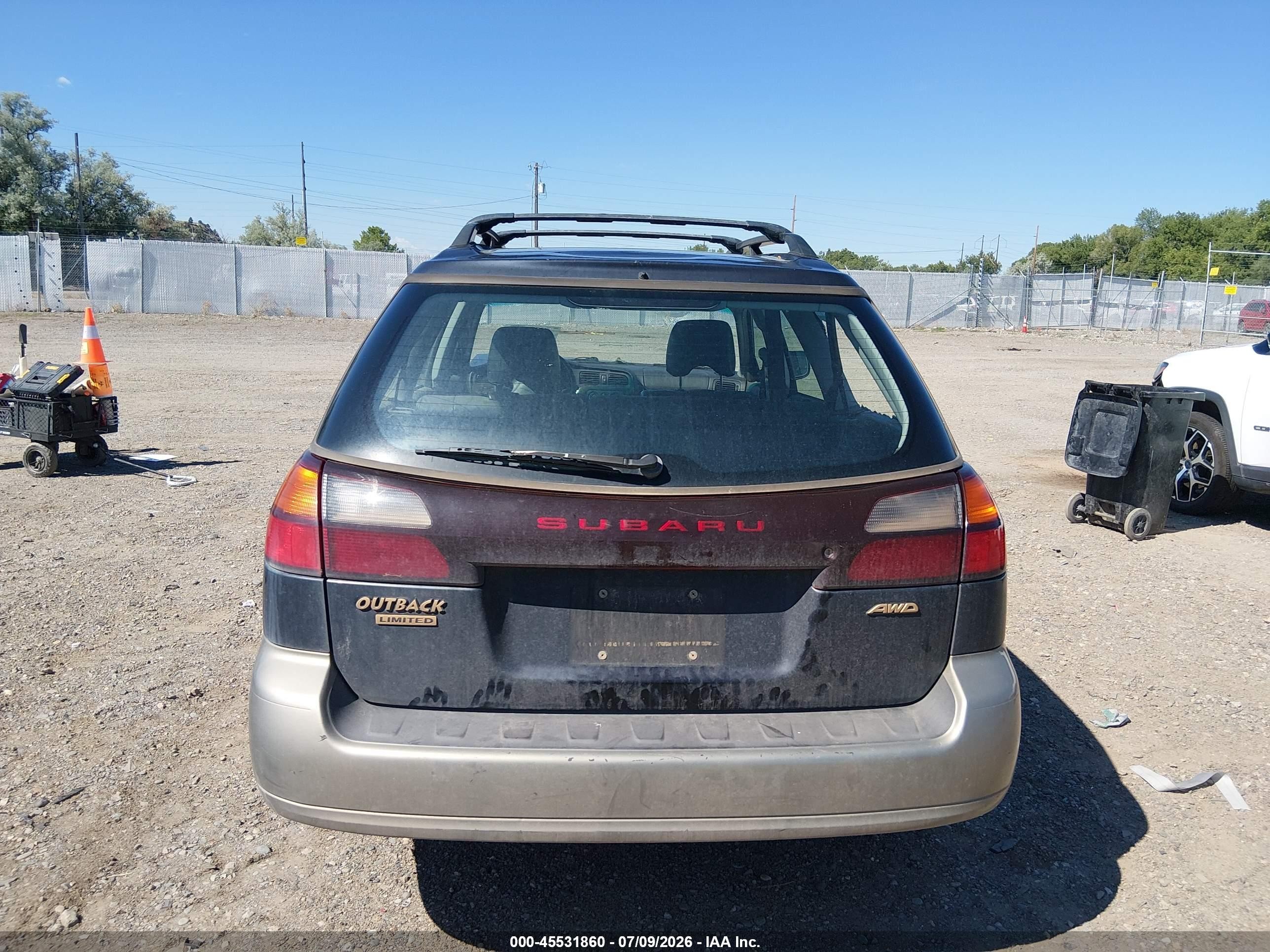 2001 Subaru Outback Limited Серый vin: 4S3BH686917679112
