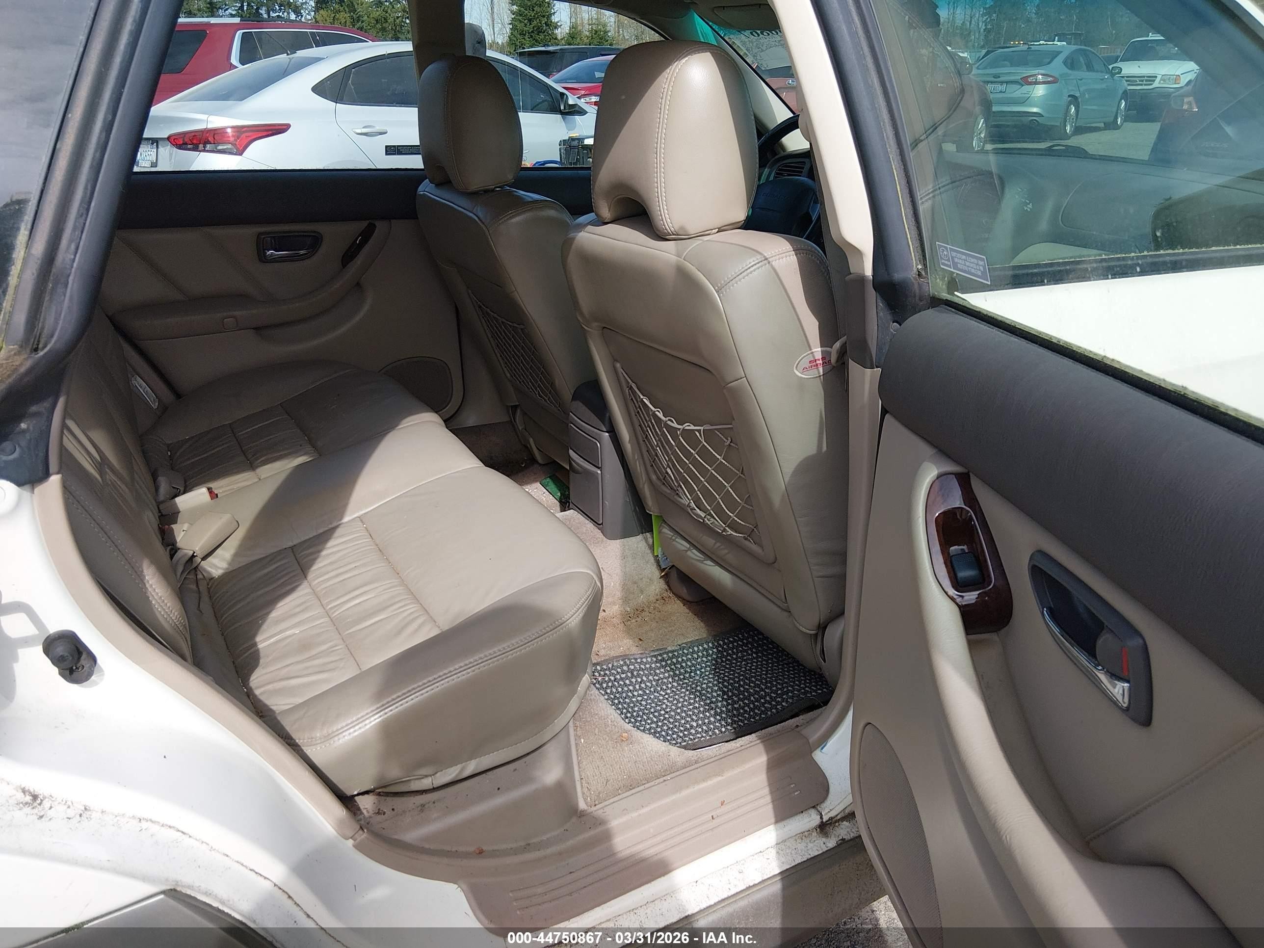 2002 Subaru Outback Limited Cream vin: 4S3BH686926653505