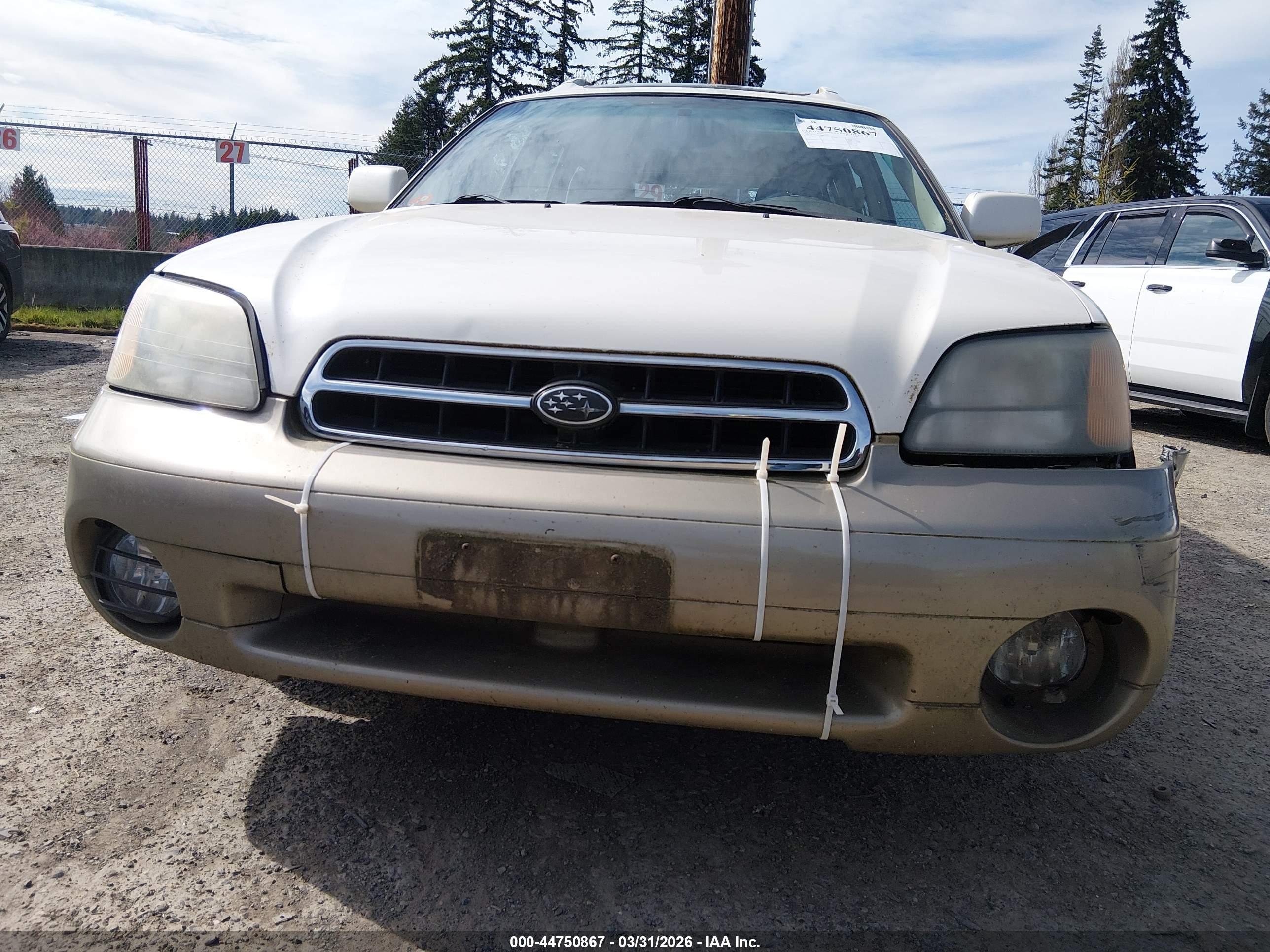 2002 Subaru Outback Limited Cream vin: 4S3BH686926653505