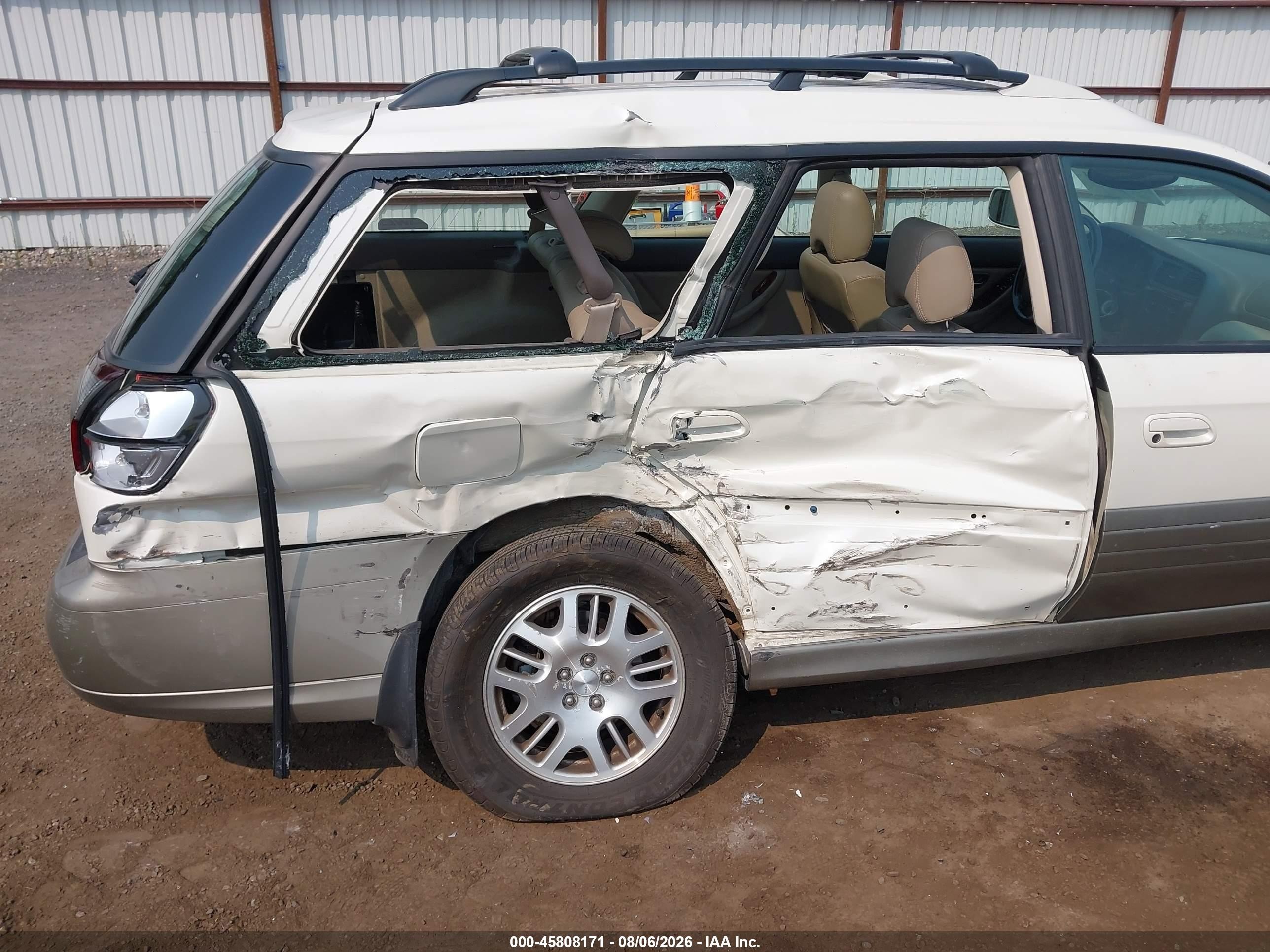 2004 Subaru Outback Limited White vin: 4S3BH686947623286