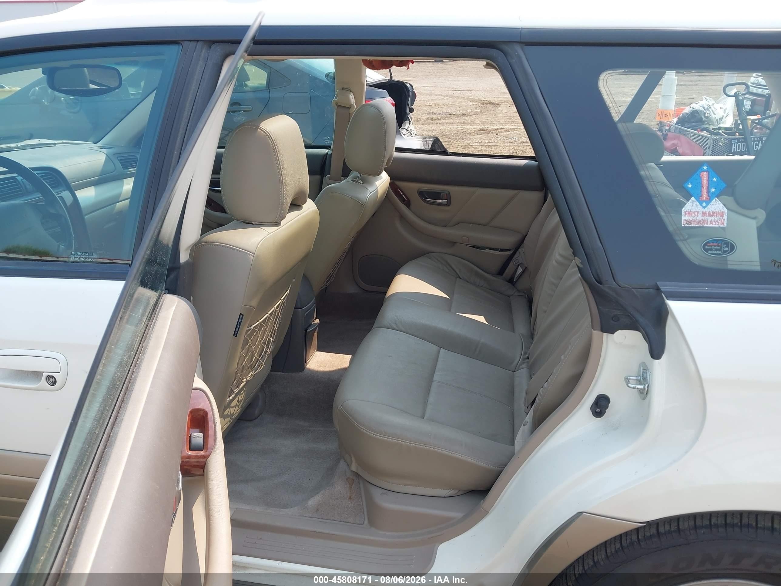 2004 Subaru Outback Limited White vin: 4S3BH686947623286