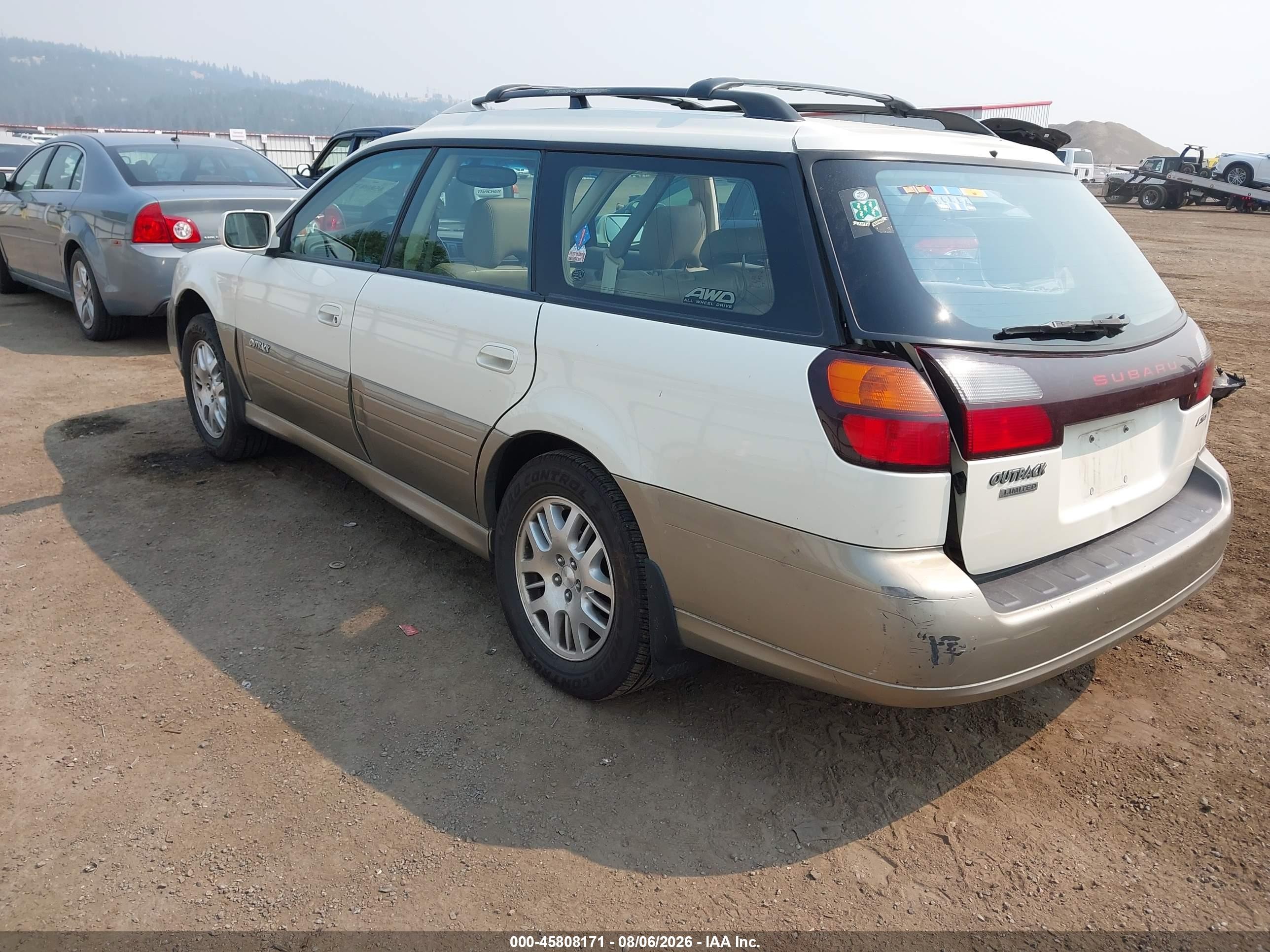 2004 Subaru Outback Limited White vin: 4S3BH686947623286