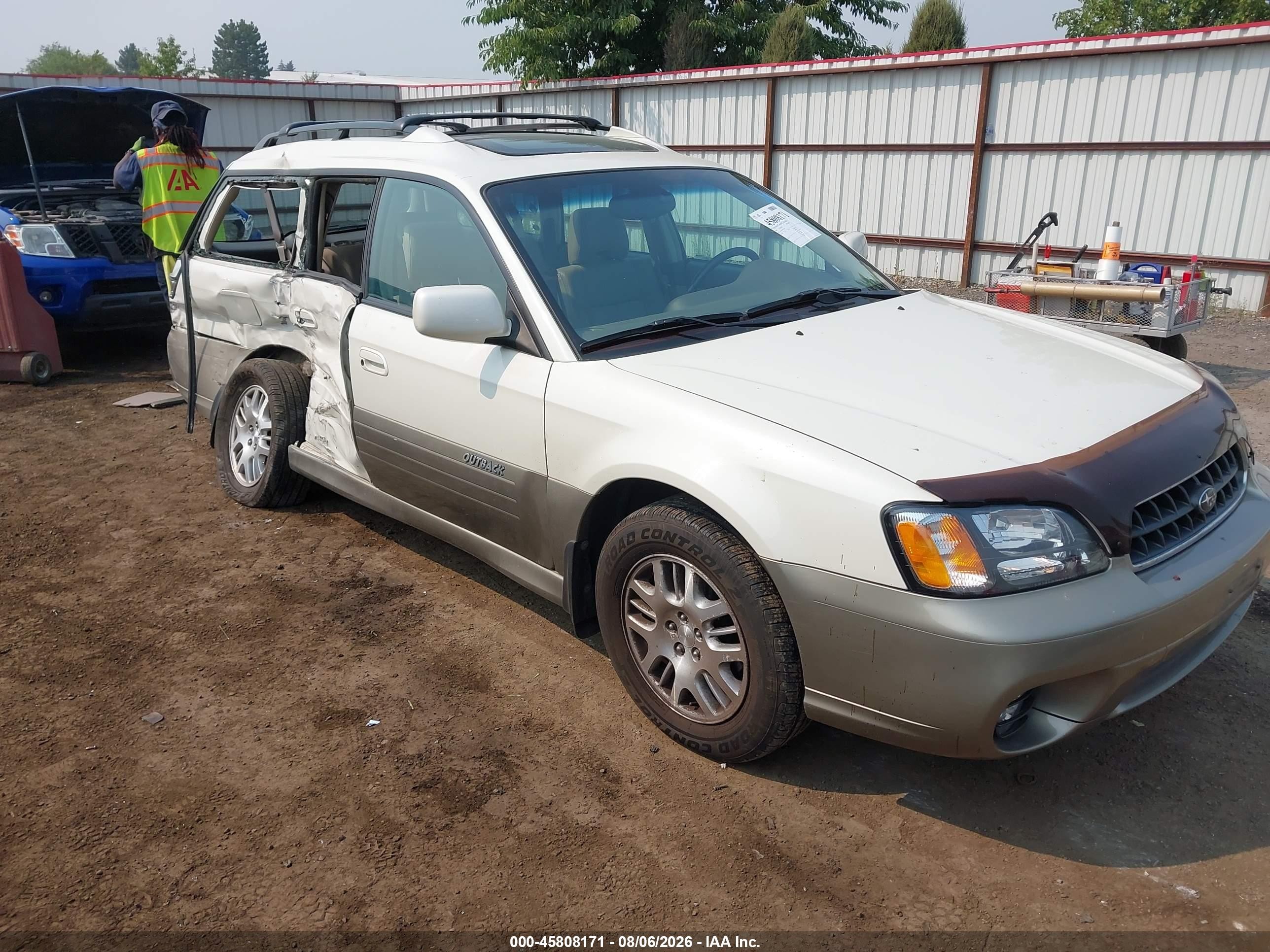 2004 Subaru Outback Limited White vin: 4S3BH686947623286