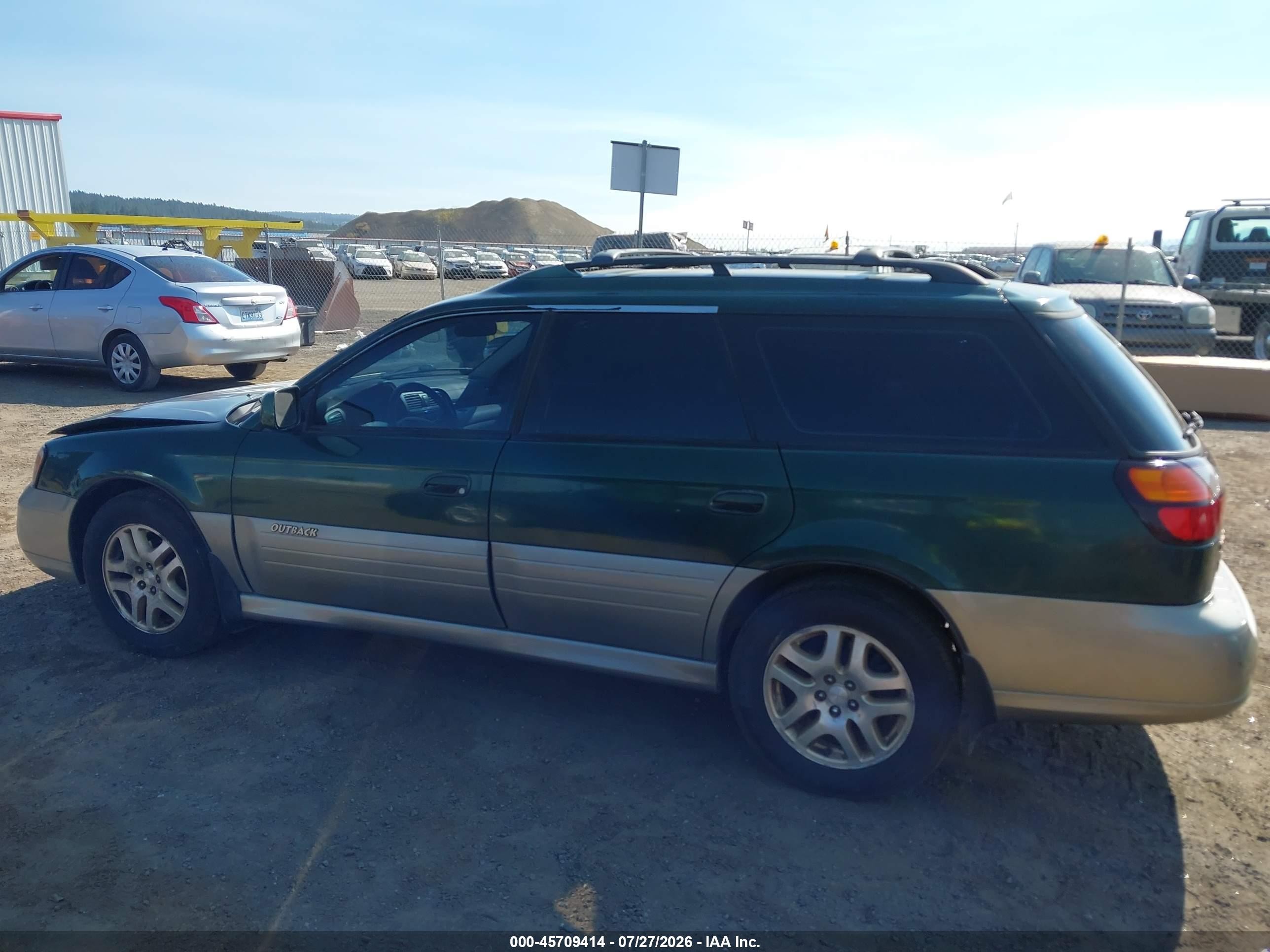 2000 Subaru Outback Limited Зеленый vin: 4S3BH6869Y7607630