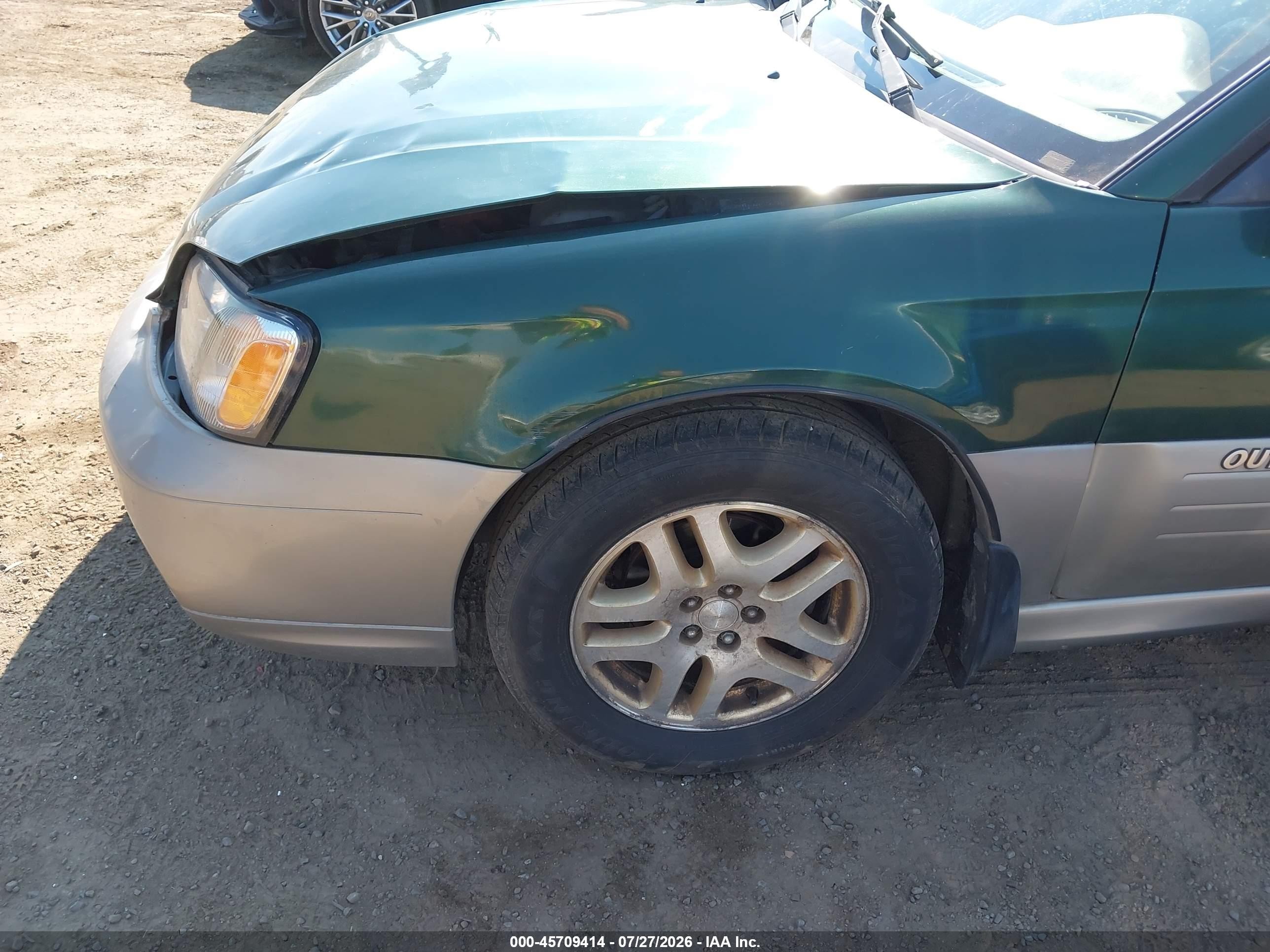 2000 Subaru Outback Limited Зеленый vin: 4S3BH6869Y7607630