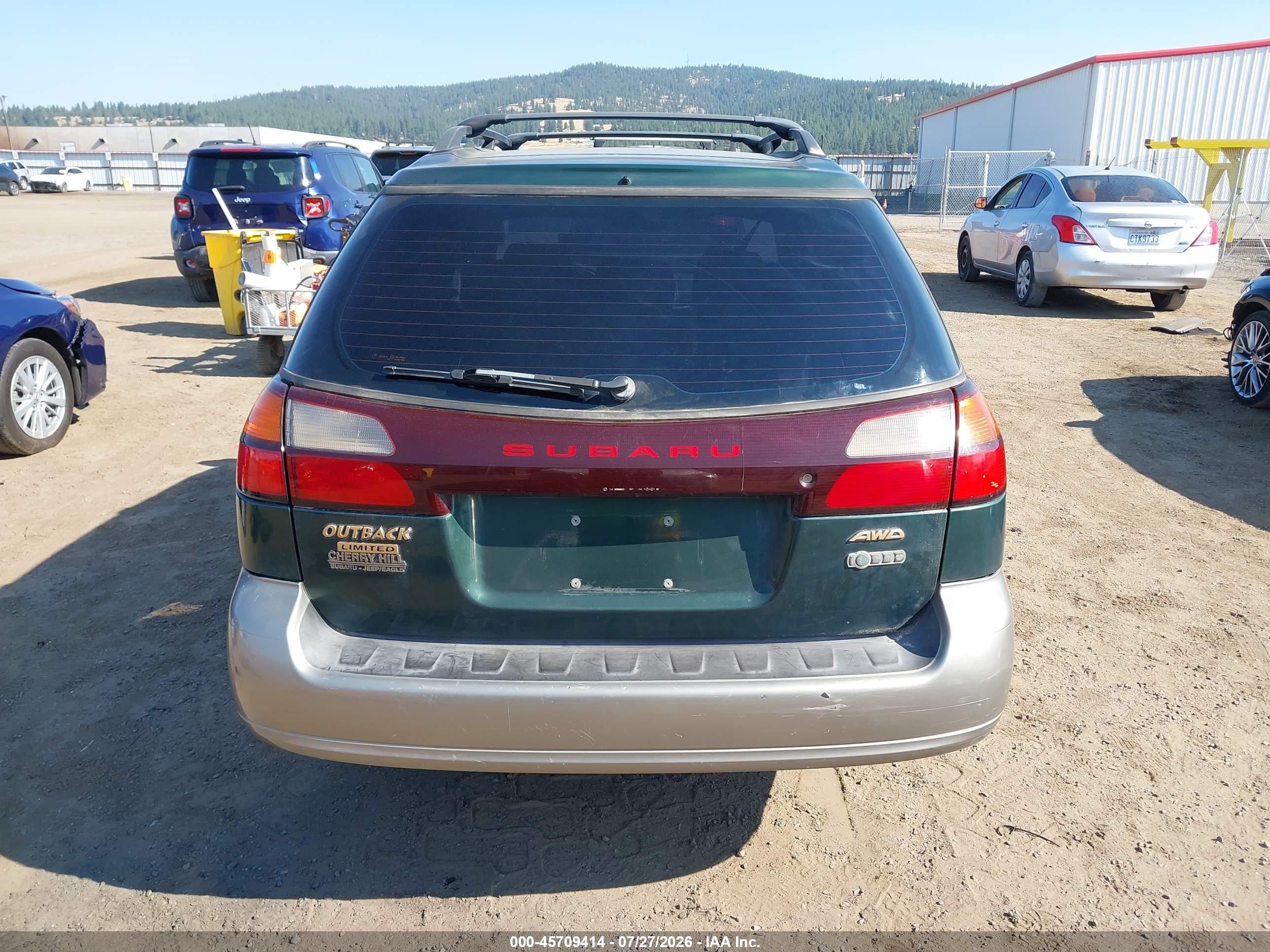 2000 Subaru Outback Limited Зеленый vin: 4S3BH6869Y7607630
