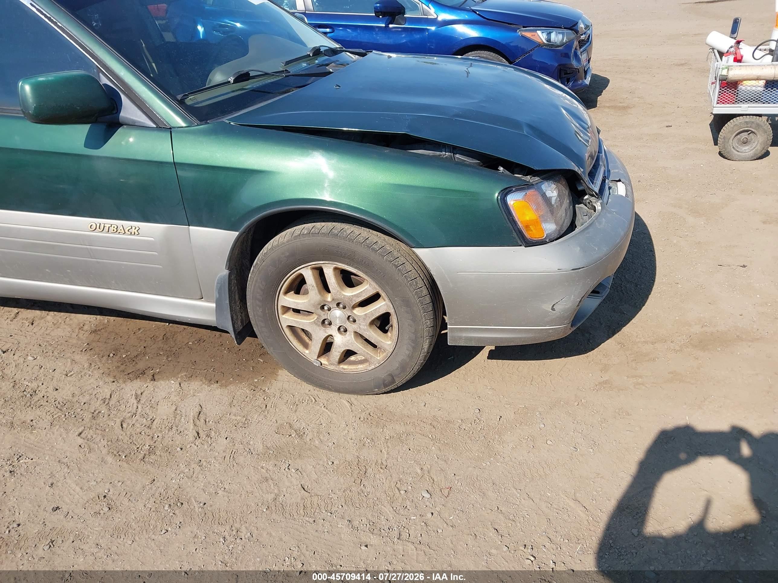 2000 Subaru Outback Limited Зеленый vin: 4S3BH6869Y7607630