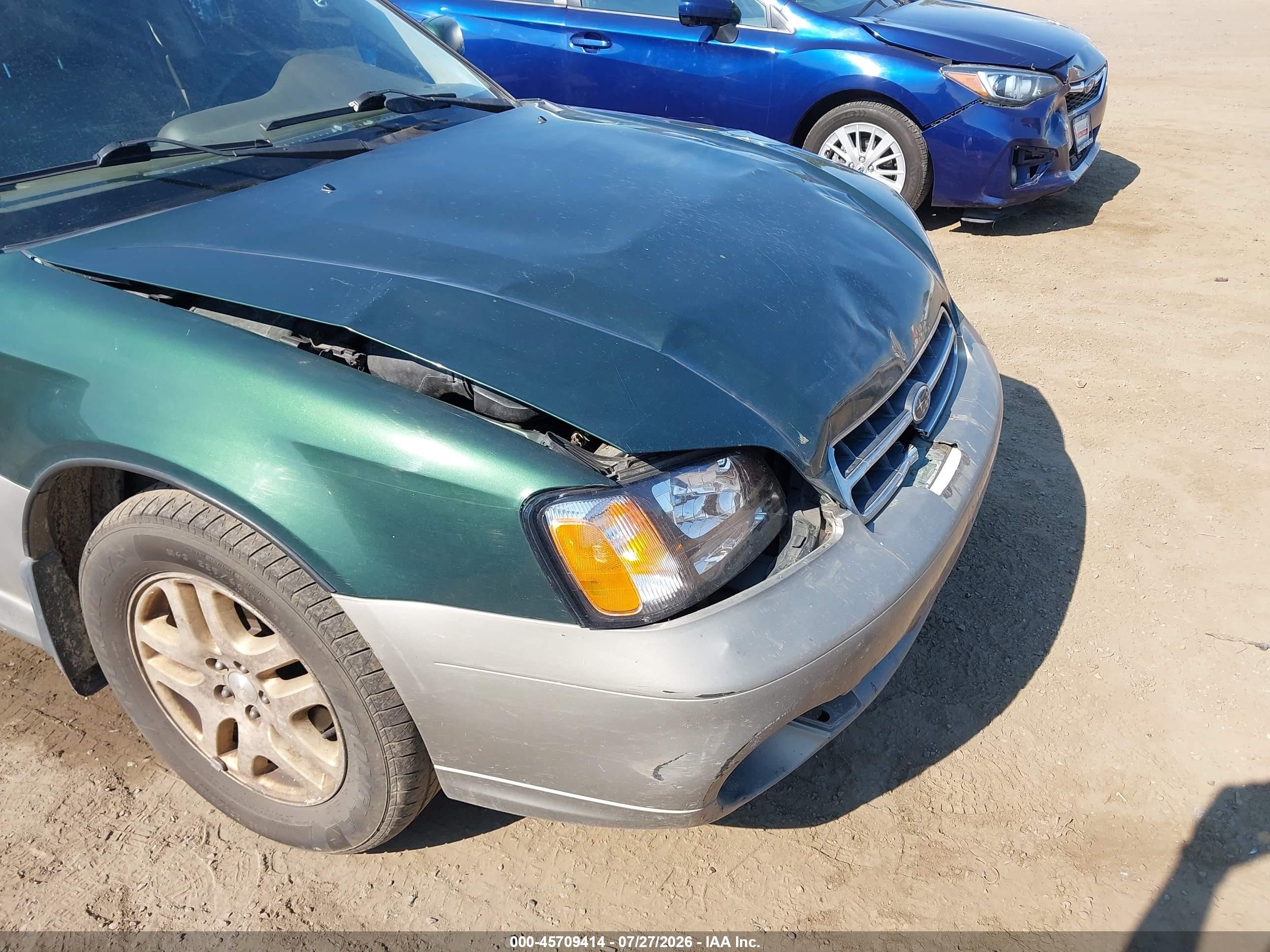2000 Subaru Outback Limited Зеленый vin: 4S3BH6869Y7607630