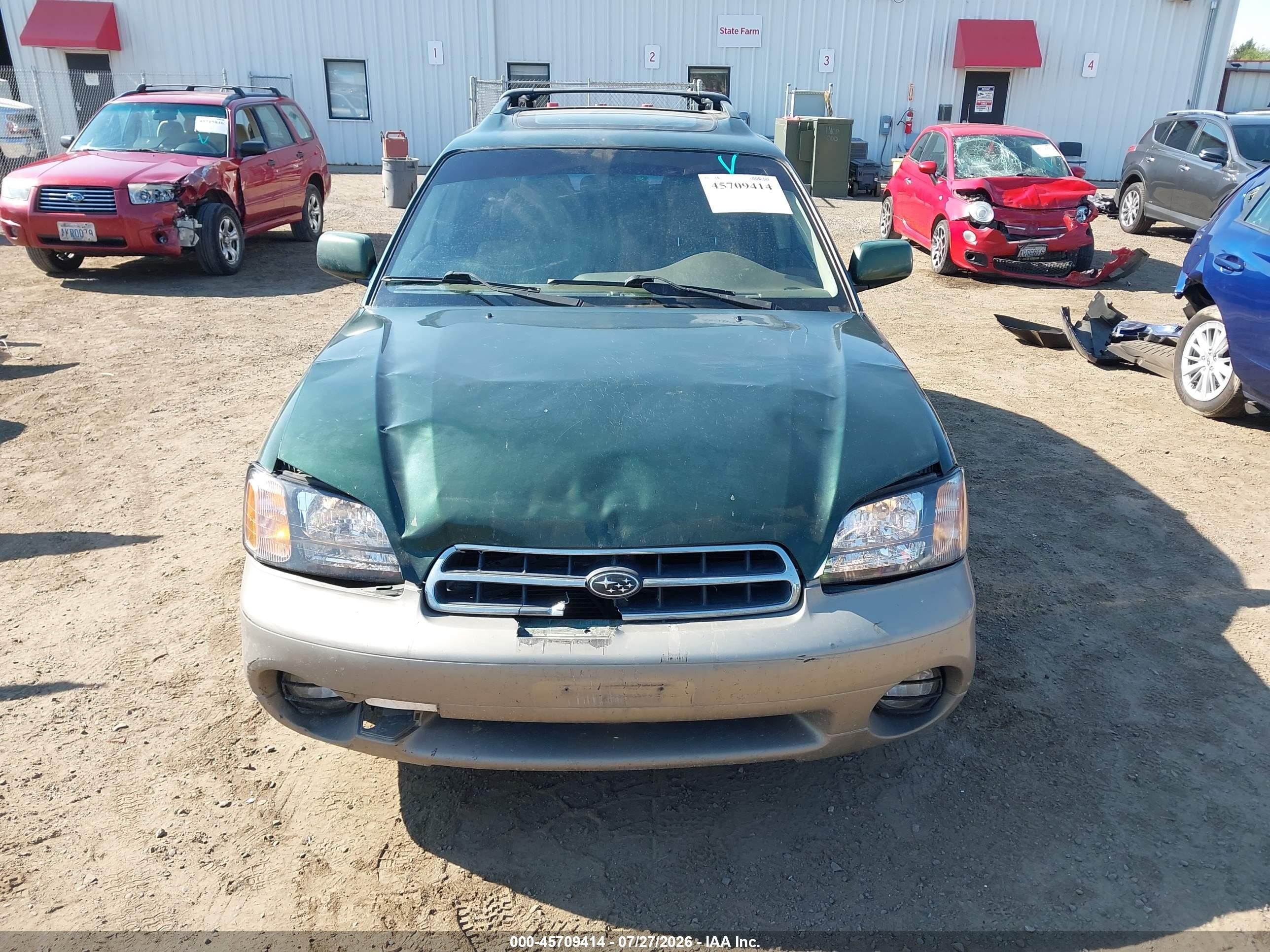 2000 Subaru Outback Limited Green vin: 4S3BH6869Y7607630