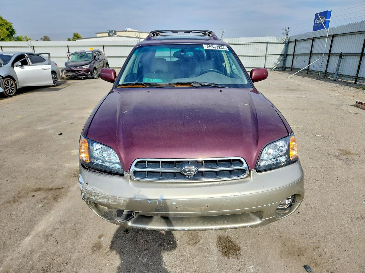 2000 Subaru Legacy Outback Limited Burgundy vin: 4S3BH6869Y7650025