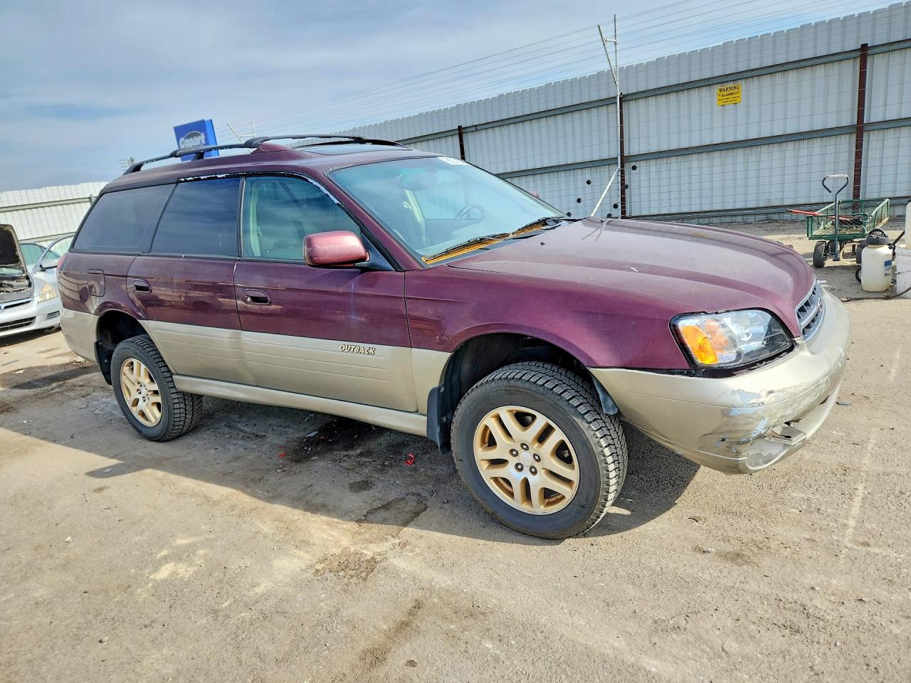 2000 Subaru Legacy Outback Limited Burgundy vin: 4S3BH6869Y7650025