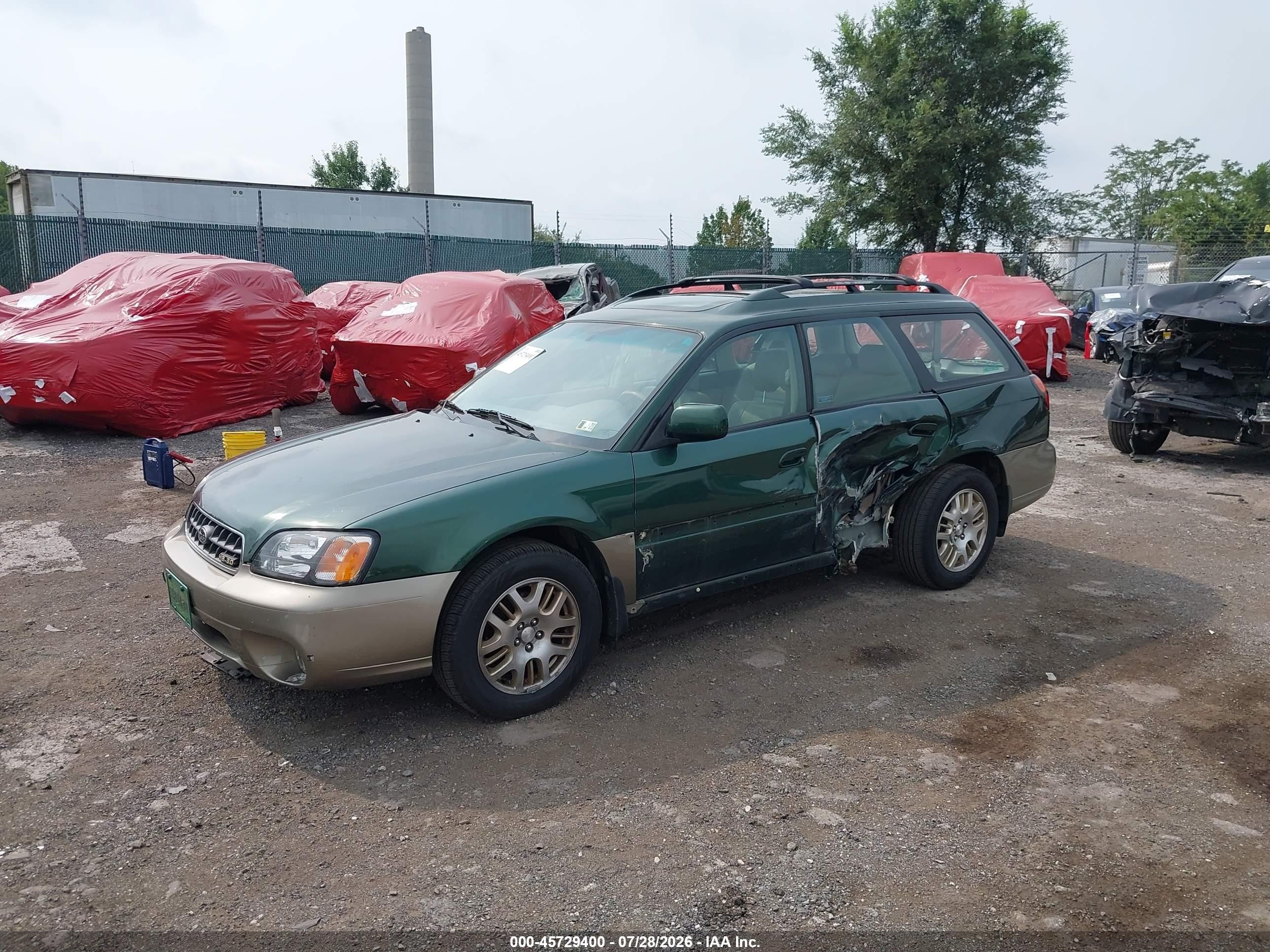 2003 Subaru Outback H6-3.0 L.l. Bean Edition Green vin: 4S3BH806037617883