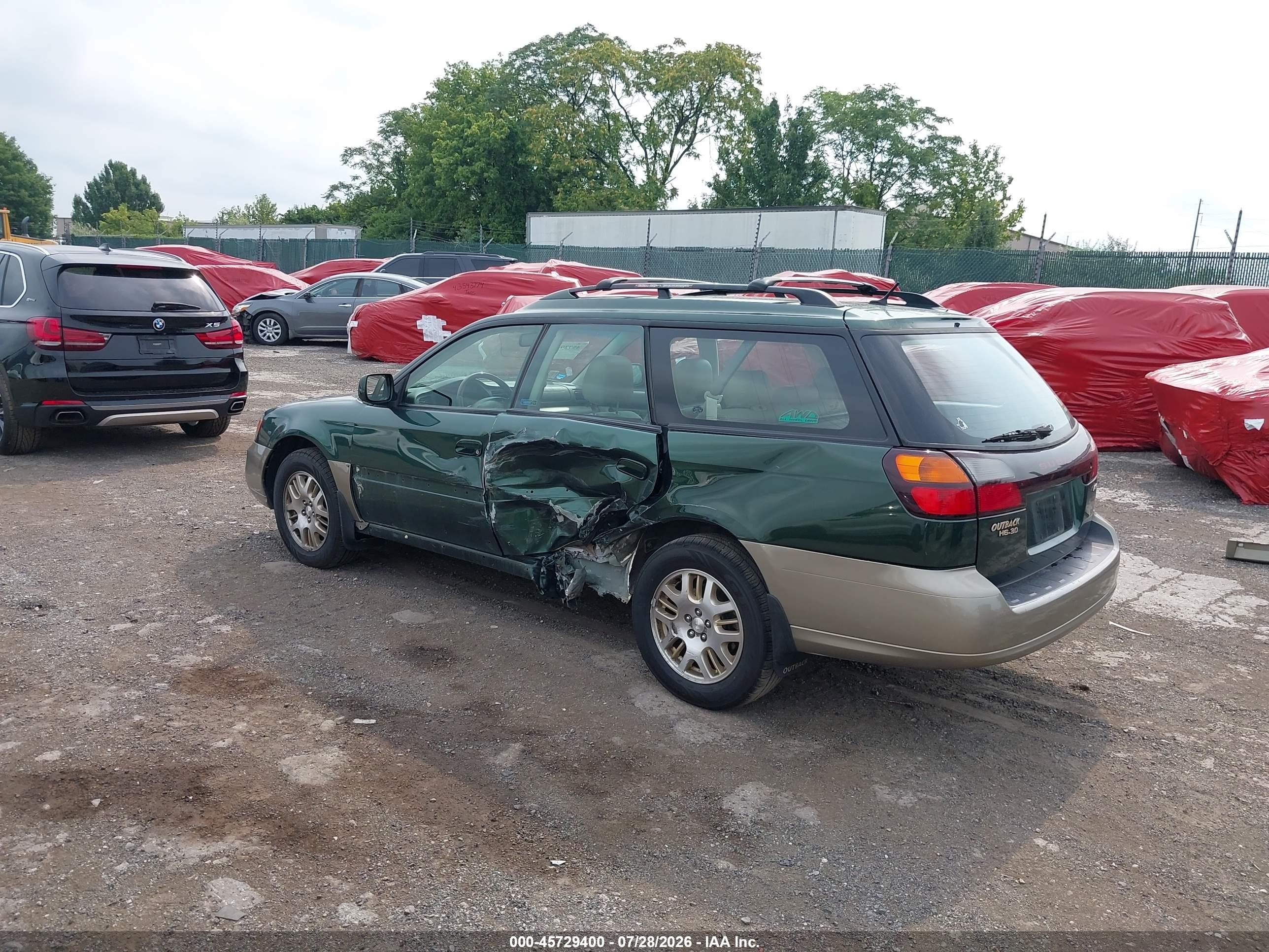 2003 Subaru Outback H6-3.0 L.l. Bean Edition Green vin: 4S3BH806037617883