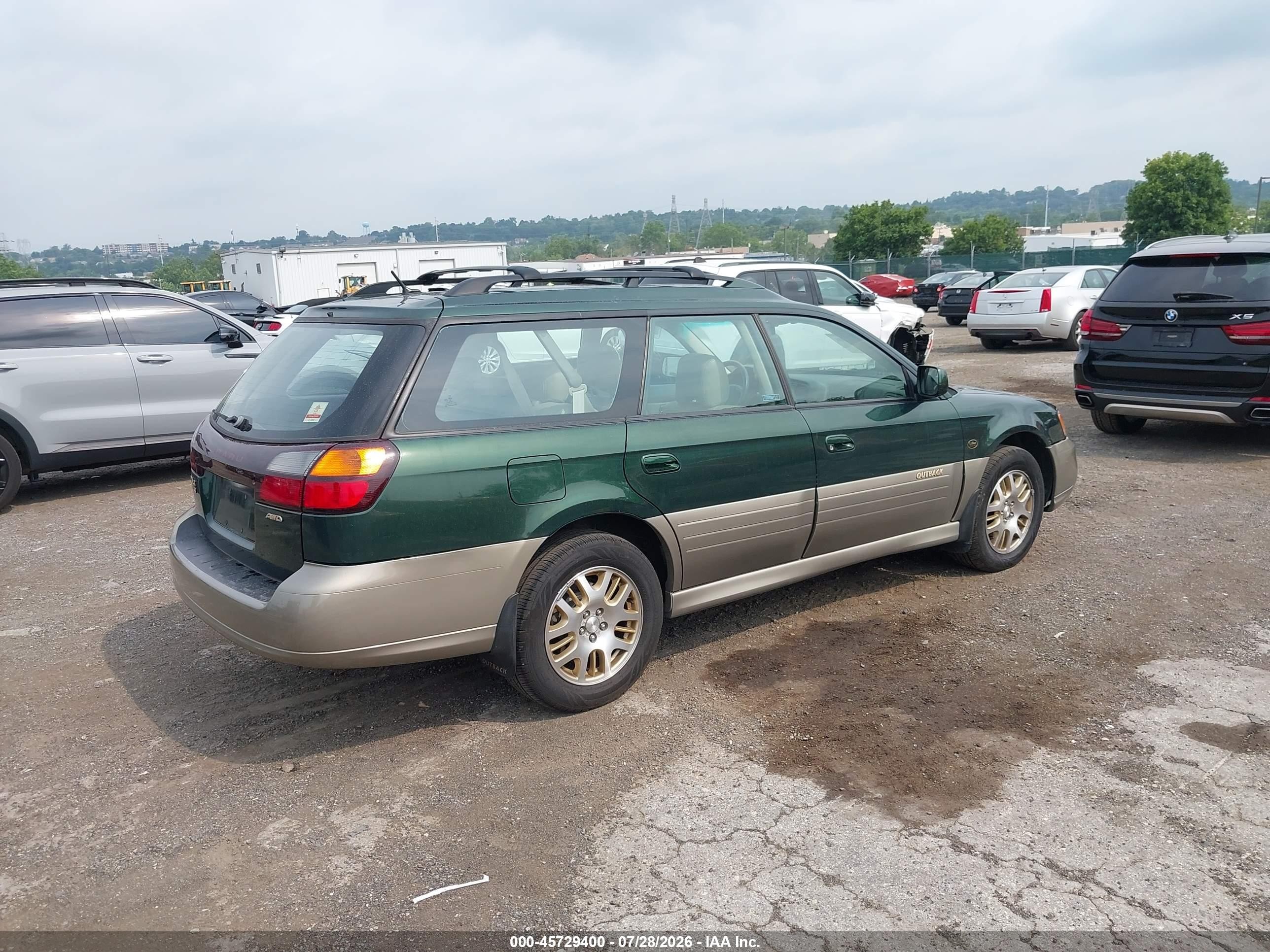 2003 Subaru Outback H6-3.0 L.l. Bean Edition Green vin: 4S3BH806037617883
