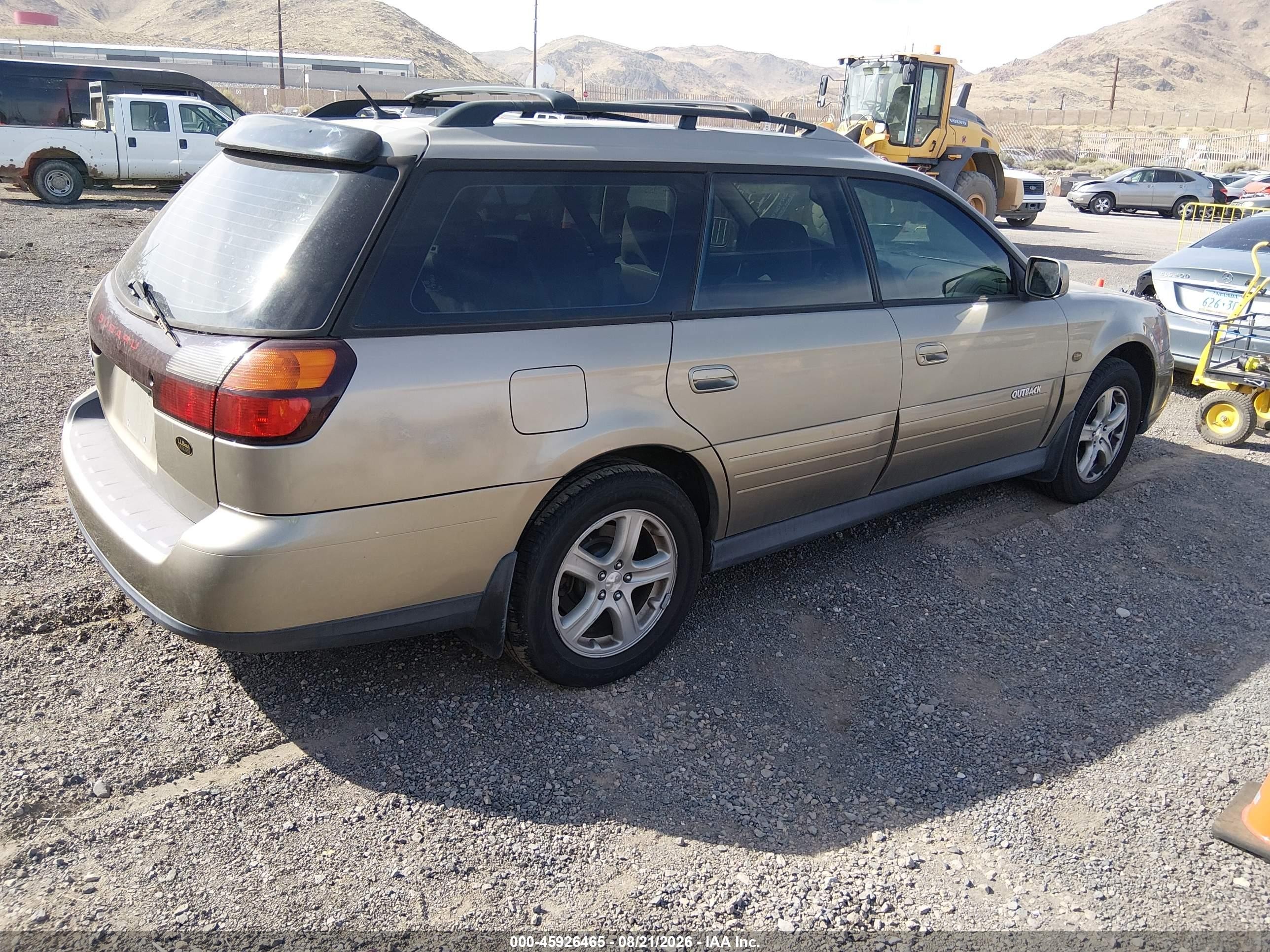 2004 Subaru Outback H6-3.0 L.l. Bean Edition Green vin: 4S3BH806047619926