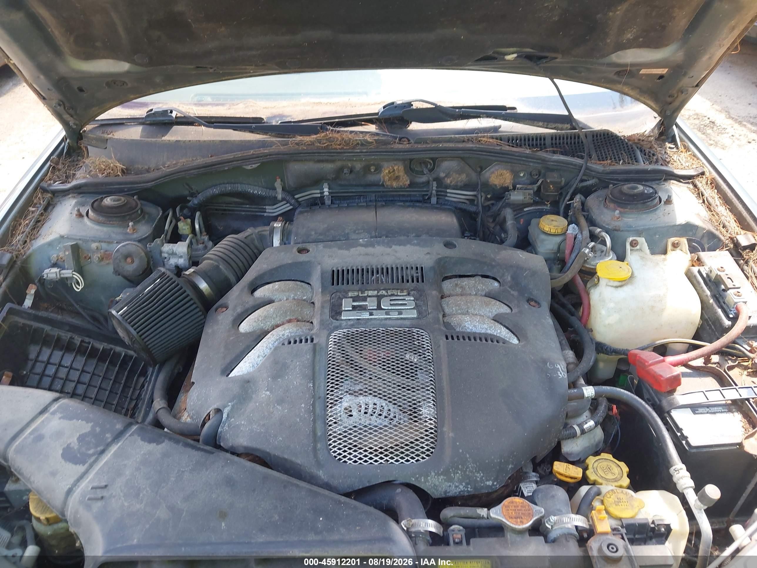 2001 Subaru Outback H6-3.0 Green vin: 4S3BH806117678821