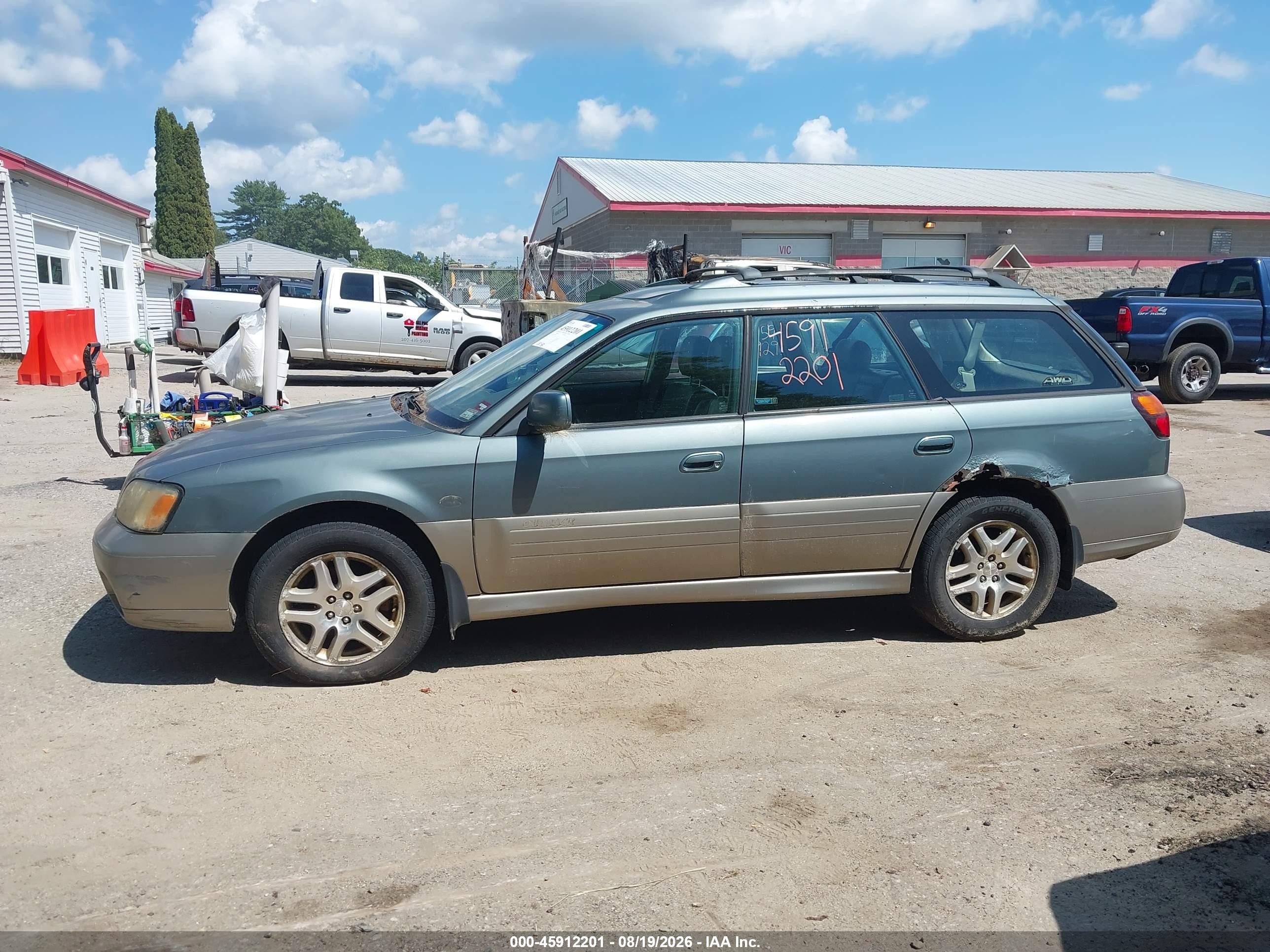 2001 Subaru Outback H6-3.0 Green vin: 4S3BH806117678821