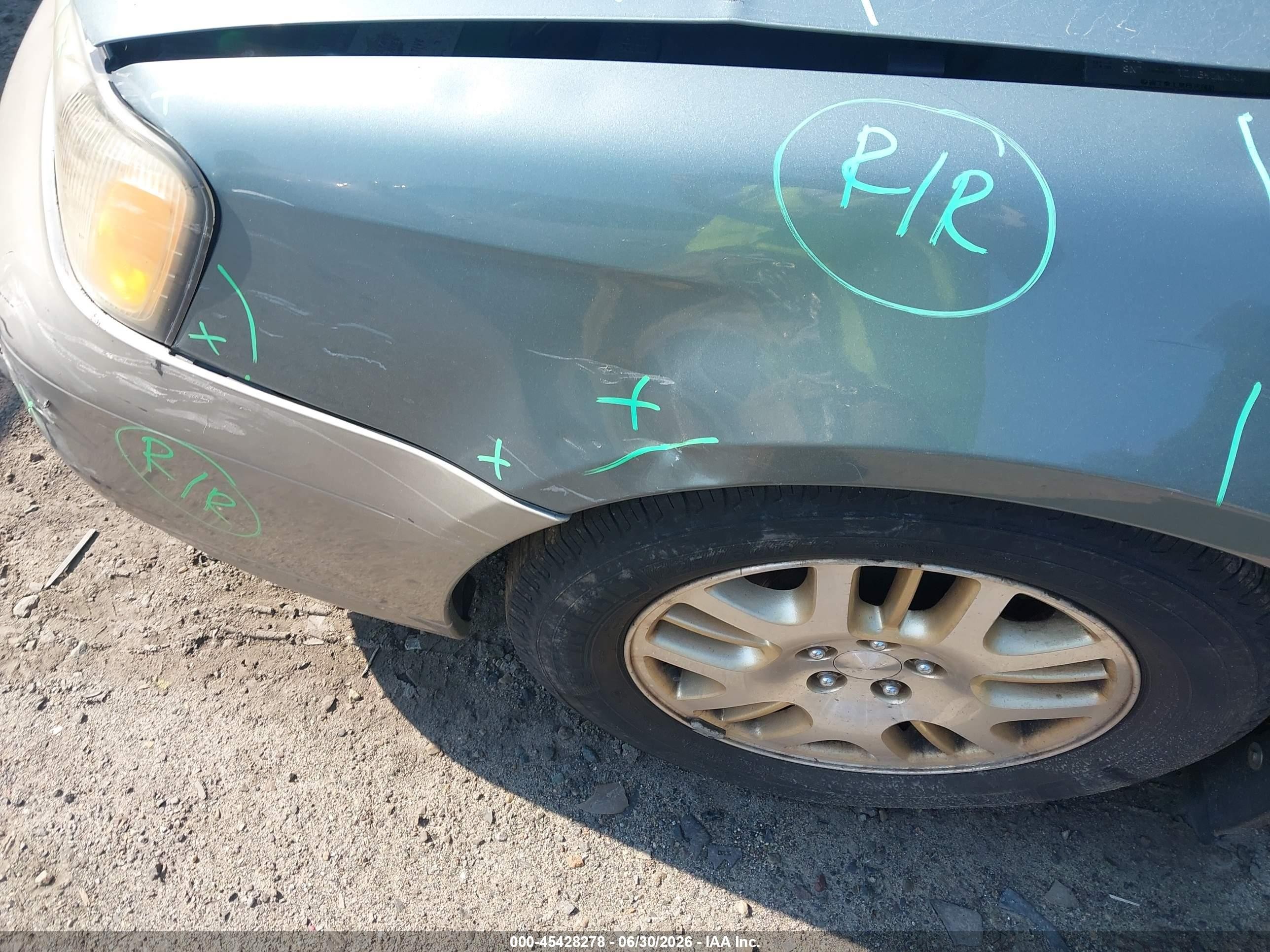 2002 Subaru Outback H6-3.0 L.l. Bean Edition Green vin: 4S3BH806227612358
