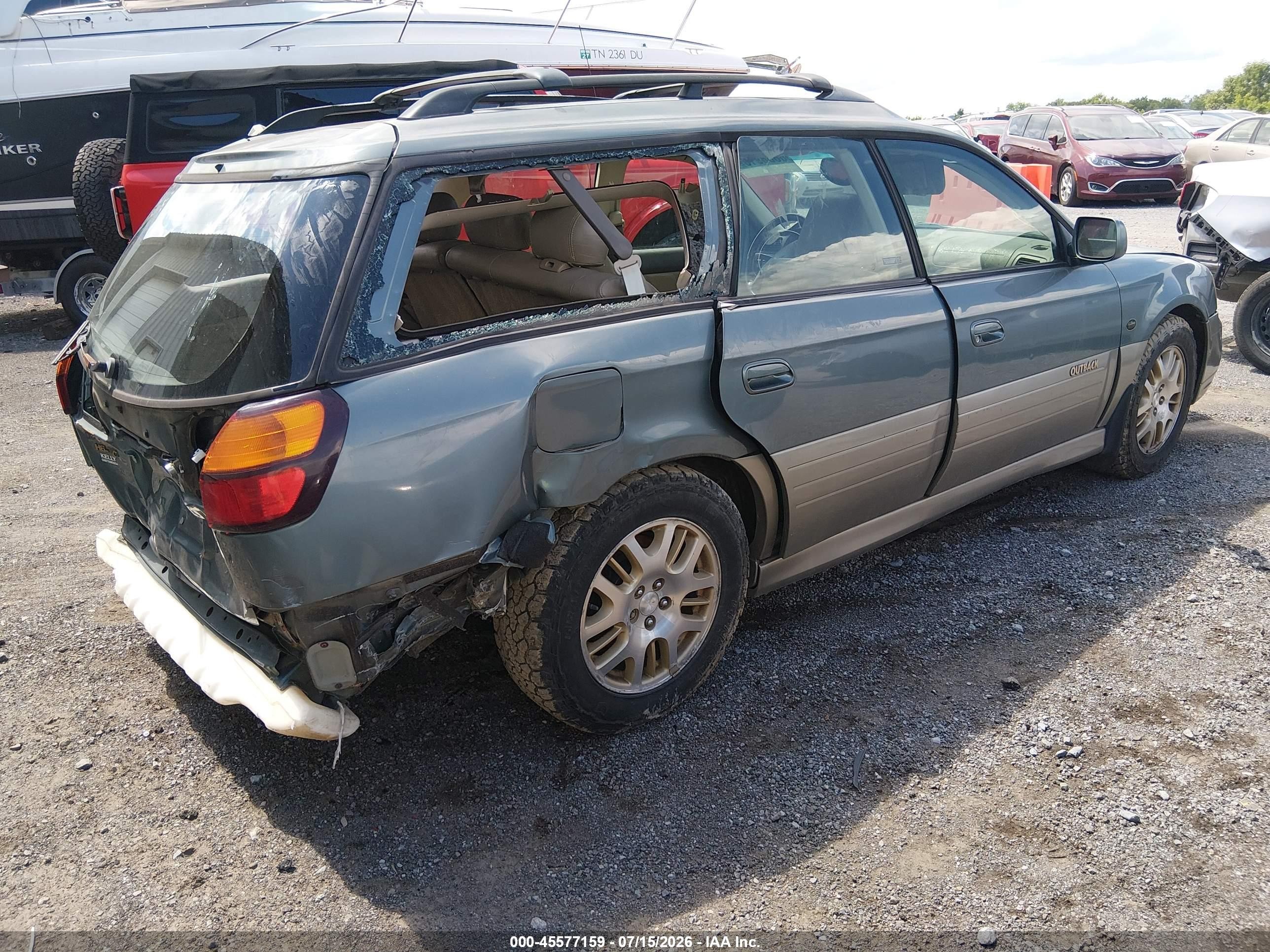2001 Subaru Outback H6-3.0 Gray vin: 4S3BH806317664662
