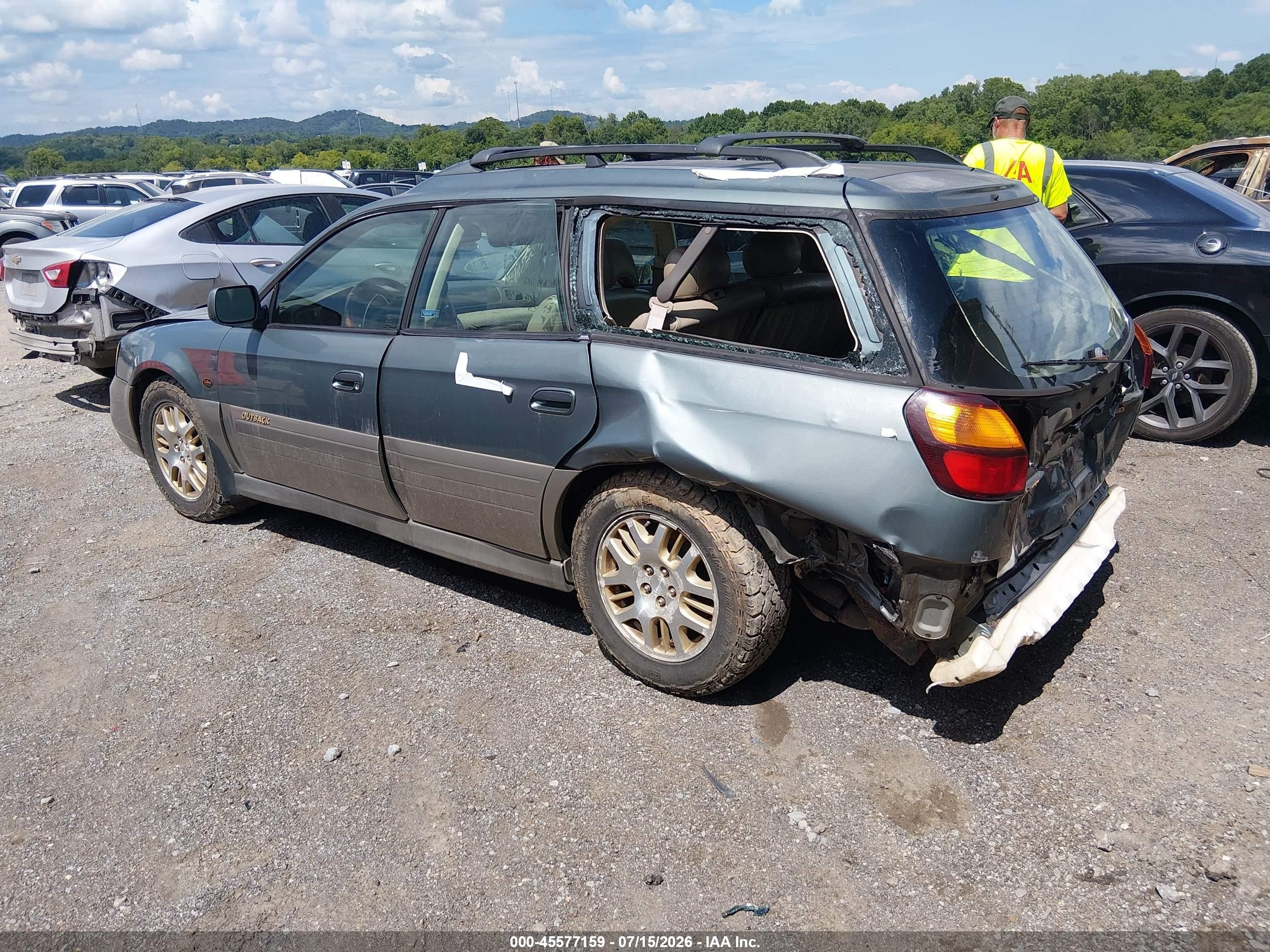 2001 Subaru Outback H6-3.0 Gray vin: 4S3BH806317664662