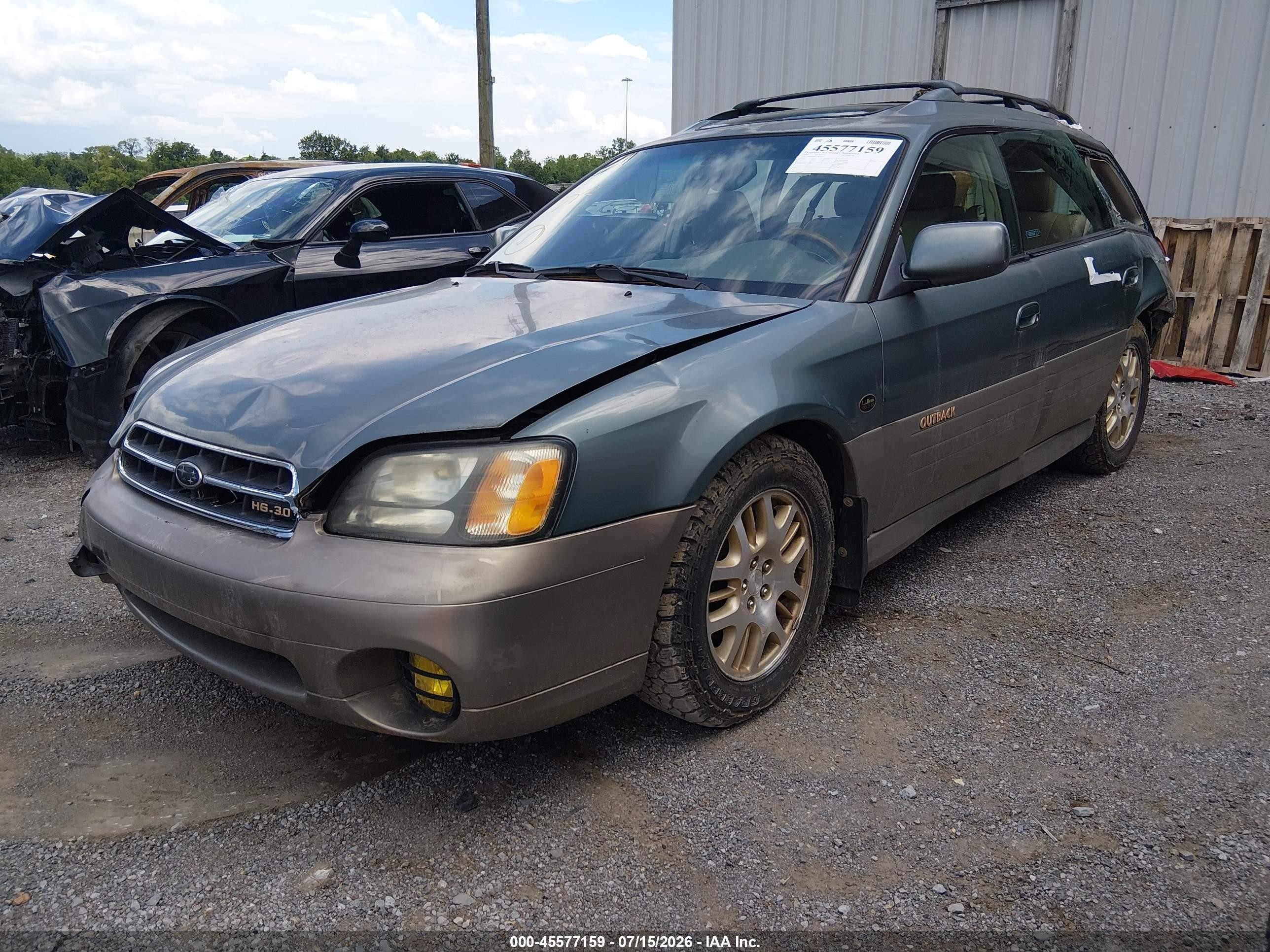 2001 Subaru Outback H6-3.0 Gray vin: 4S3BH806317664662