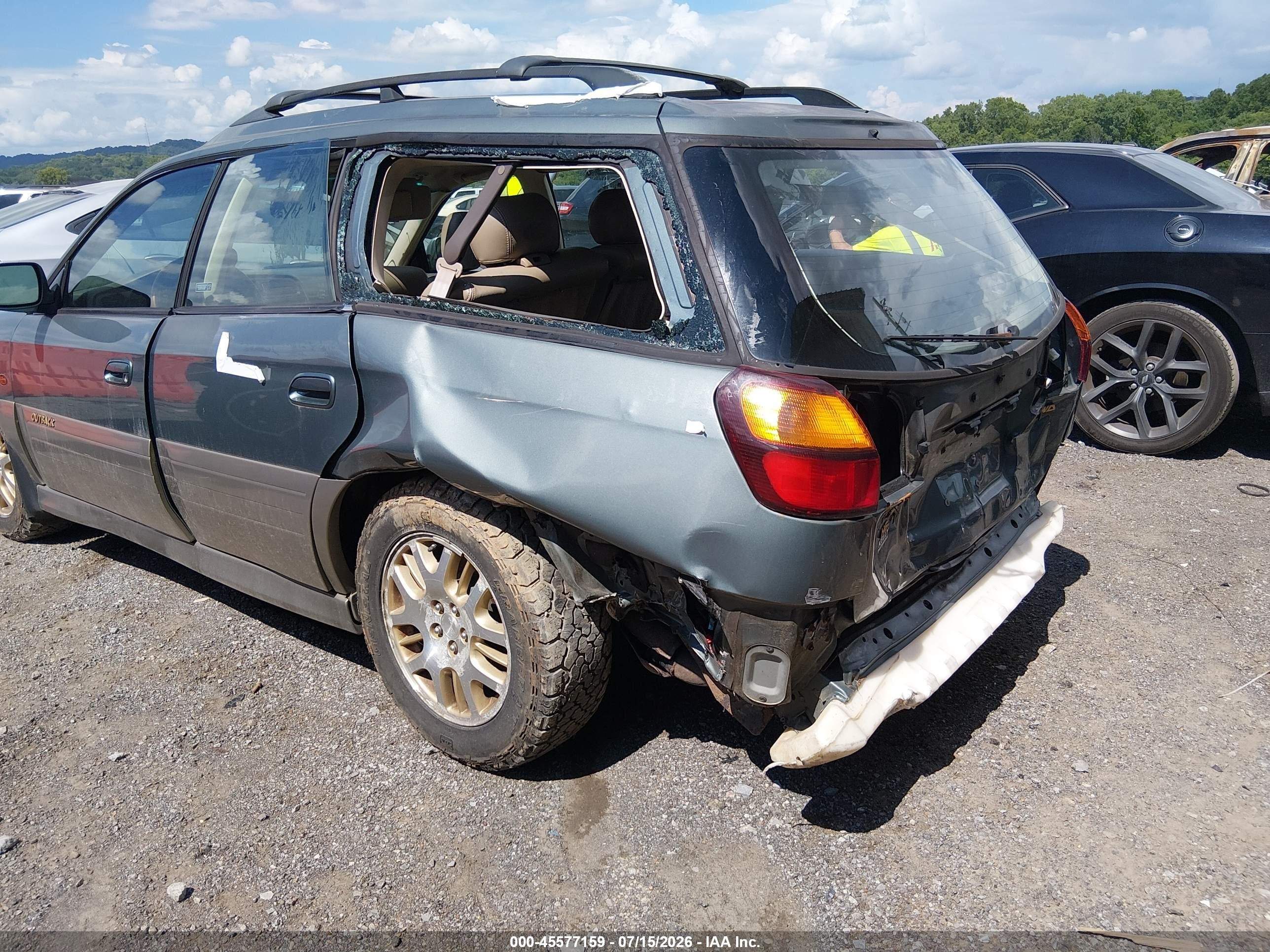 2001 Subaru Outback H6-3.0 Gray vin: 4S3BH806317664662