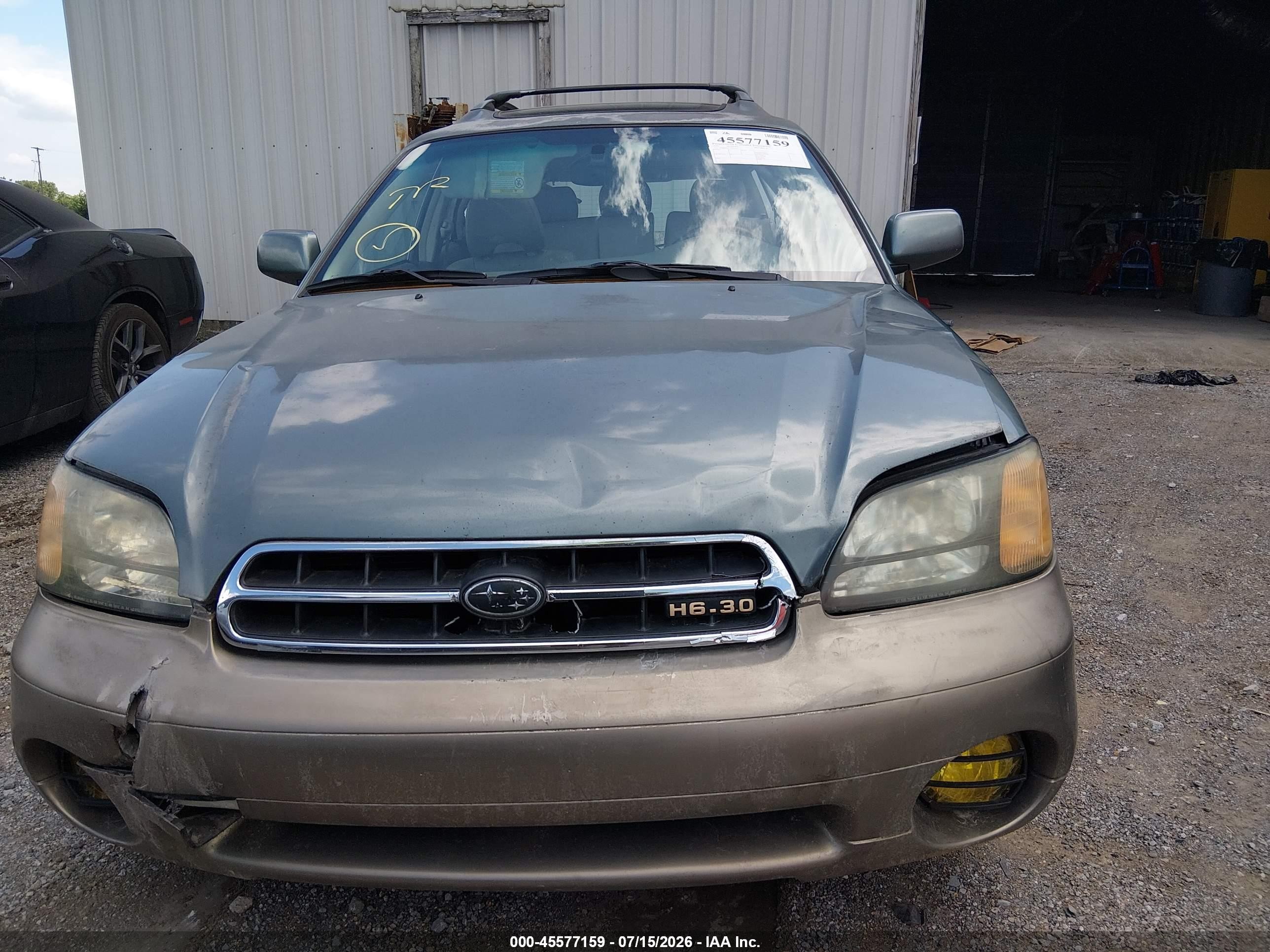 2001 Subaru Outback H6-3.0 Gray vin: 4S3BH806317664662