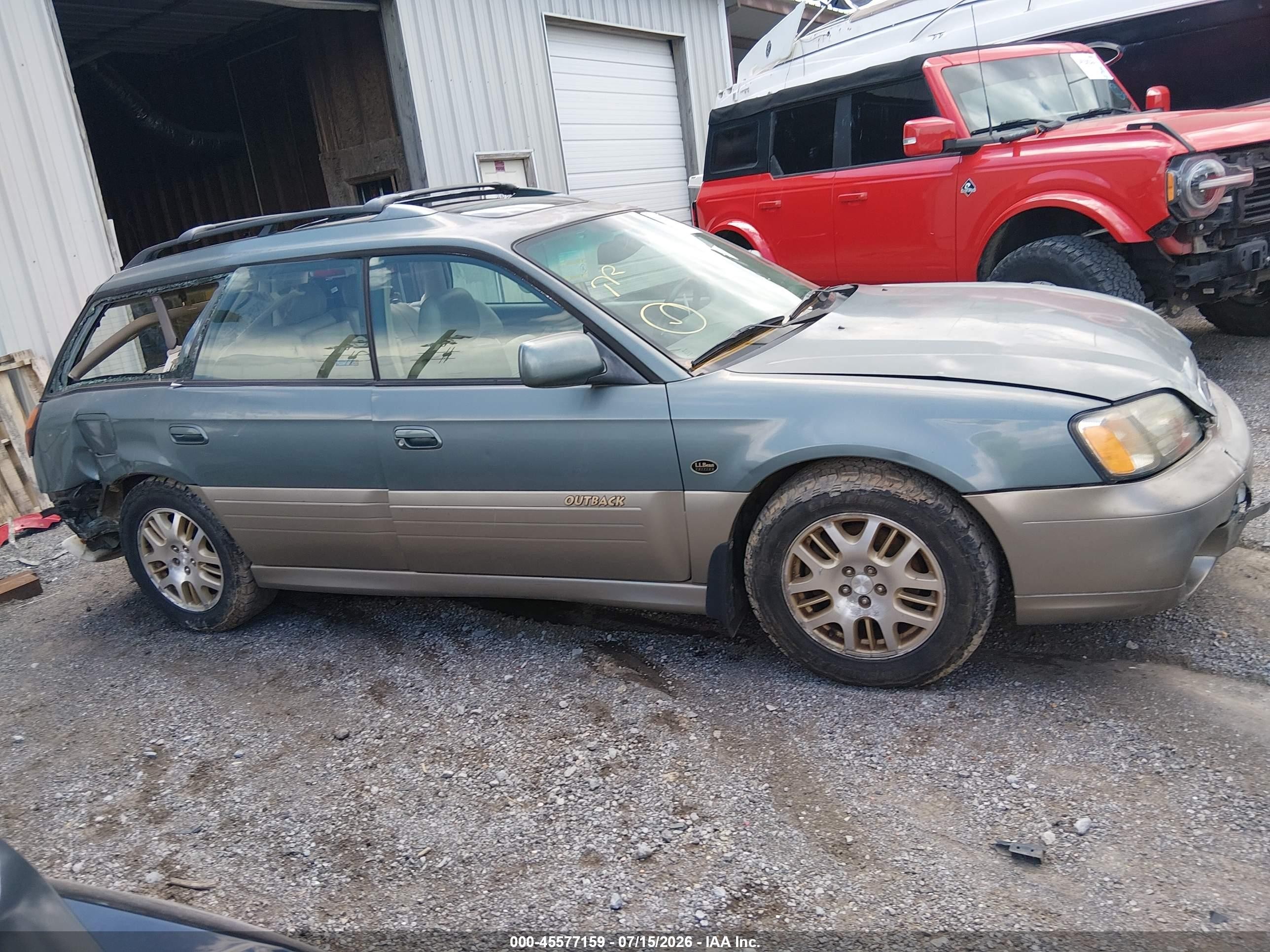 2001 Subaru Outback H6-3.0 Gray vin: 4S3BH806317664662