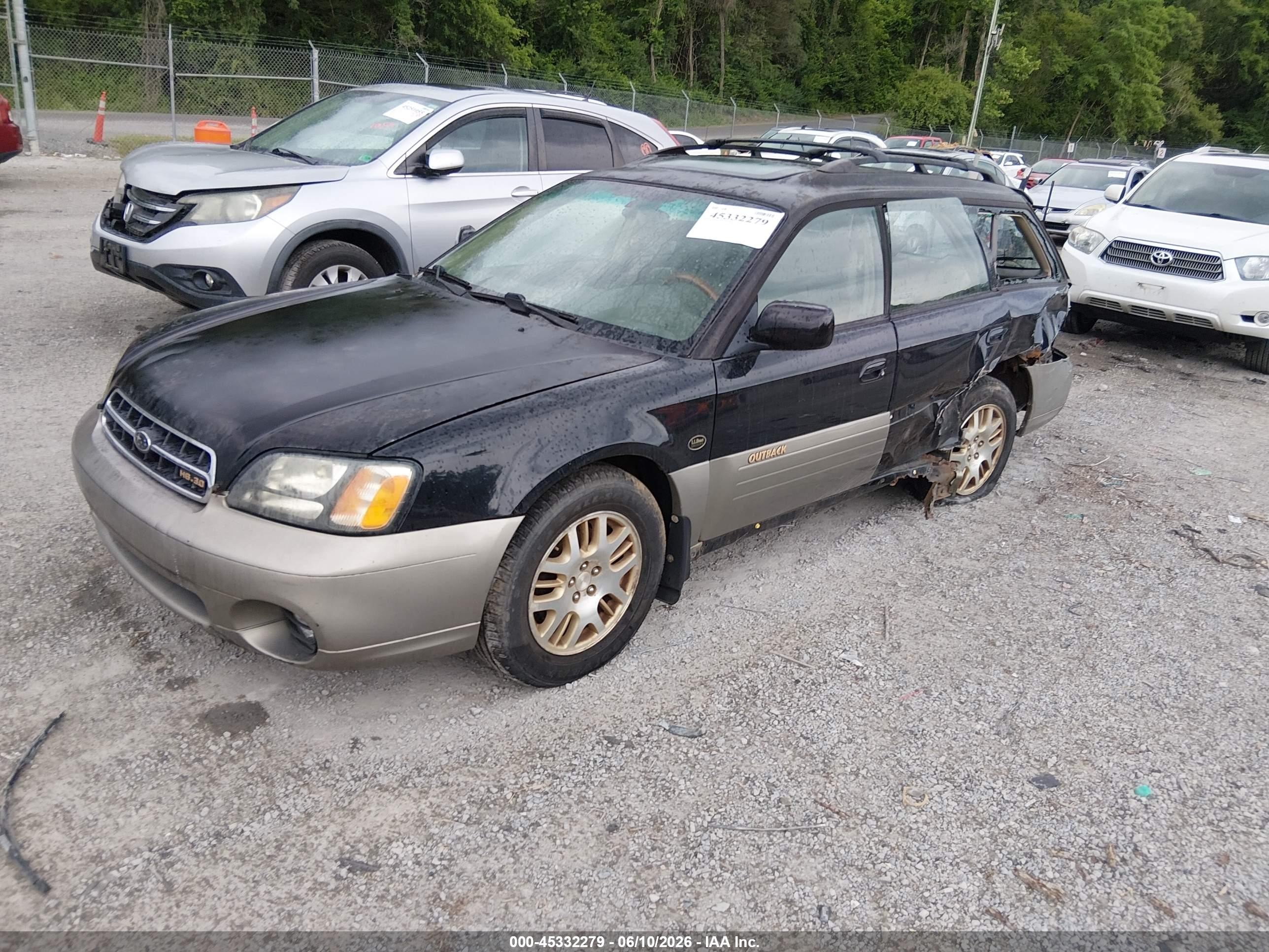 2001 Subaru Outback H6-3.0 Black vin: 4S3BH806317671420