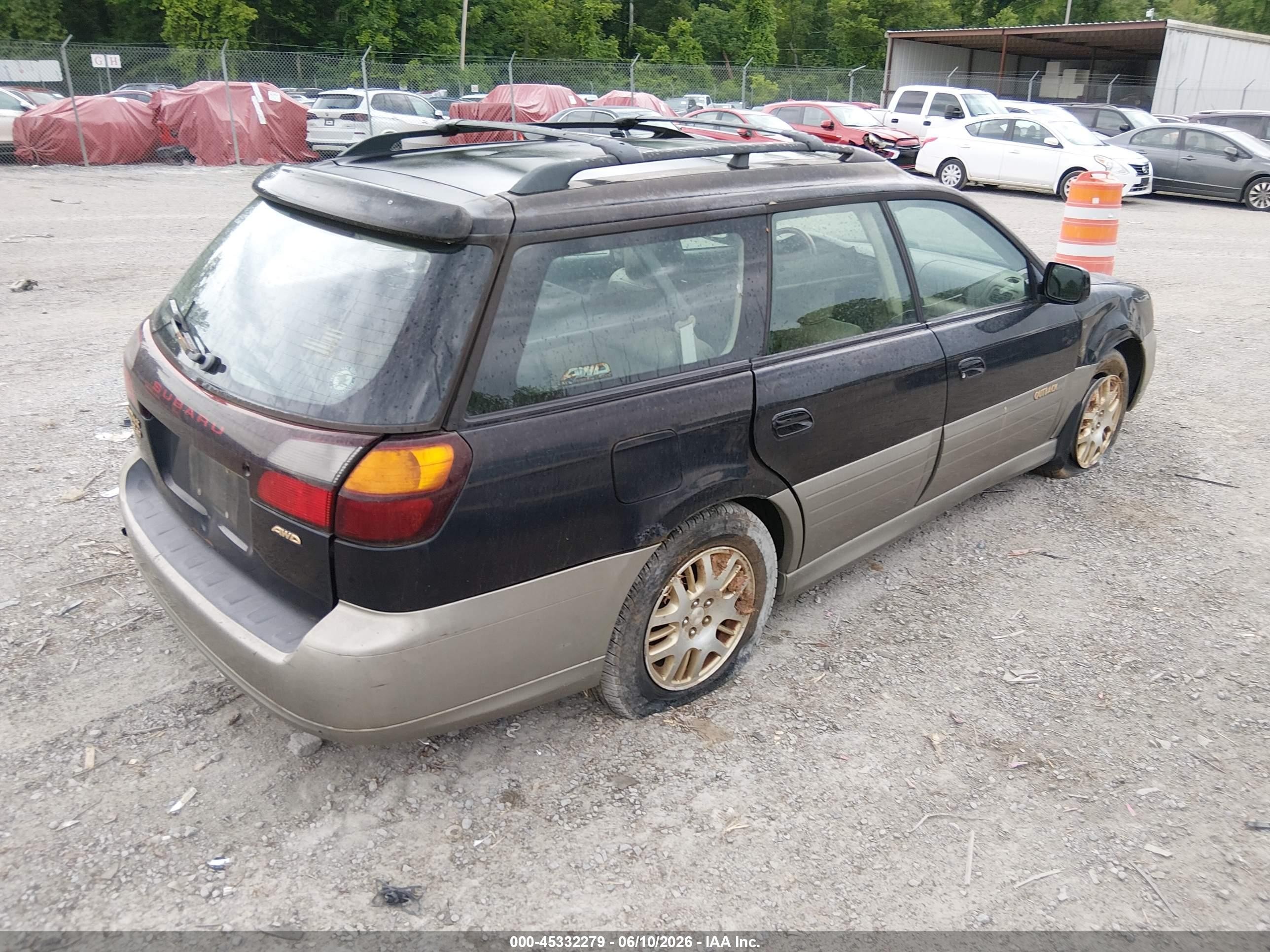 2001 Subaru Outback H6-3.0 Black vin: 4S3BH806317671420