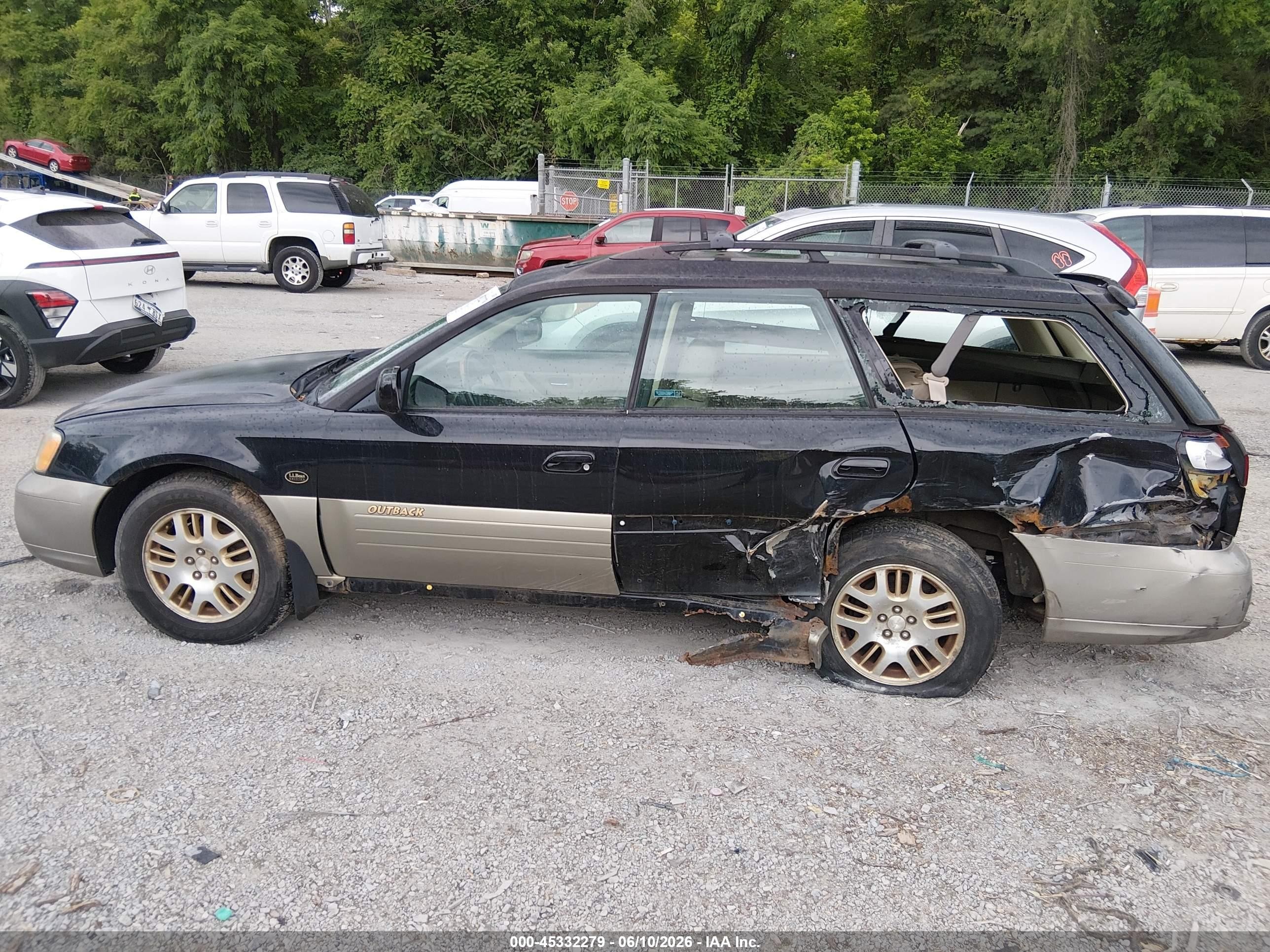 2001 Subaru Outback H6-3.0 Black vin: 4S3BH806317671420