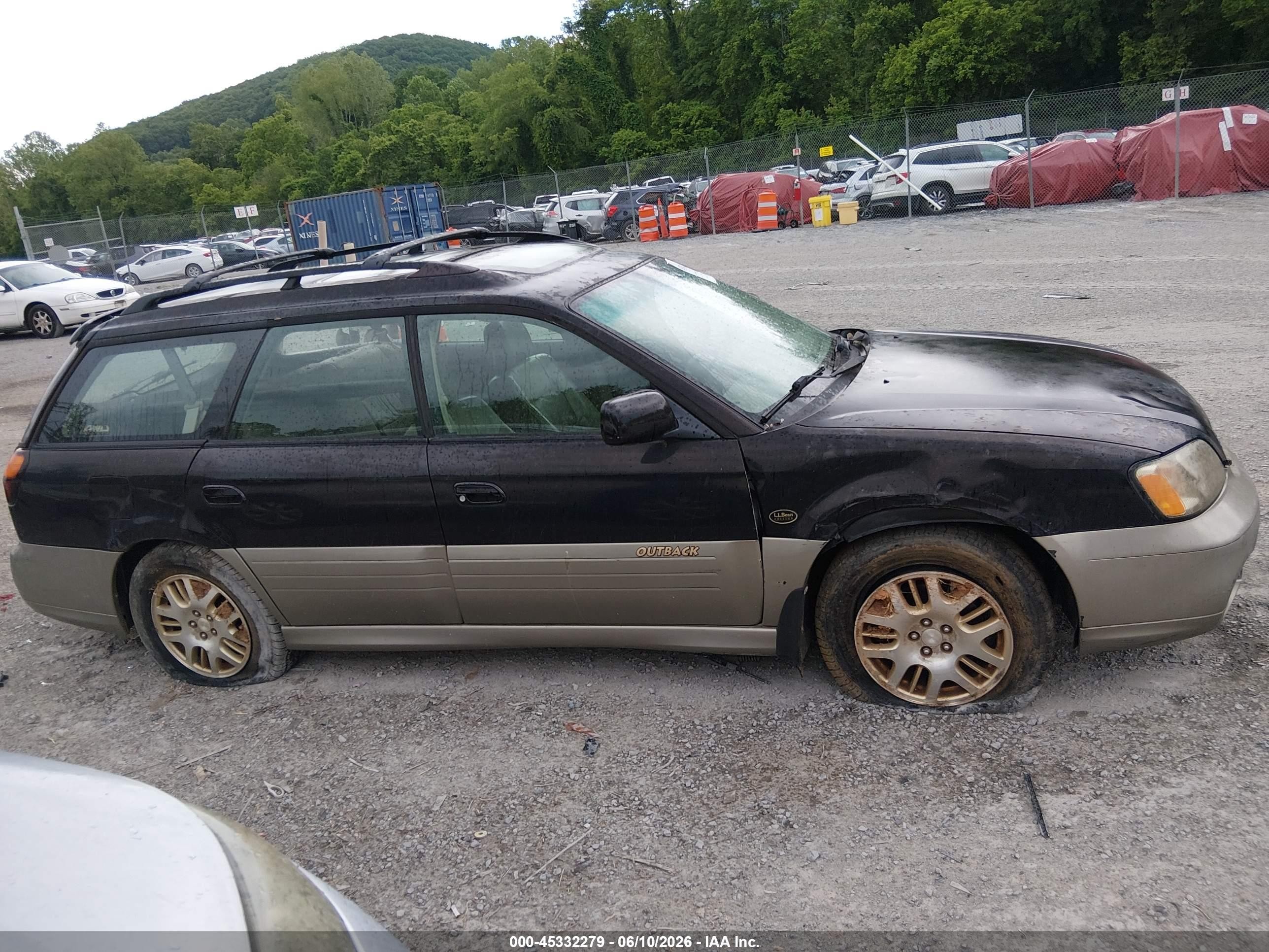 2001 Subaru Outback H6-3.0 Black vin: 4S3BH806317671420