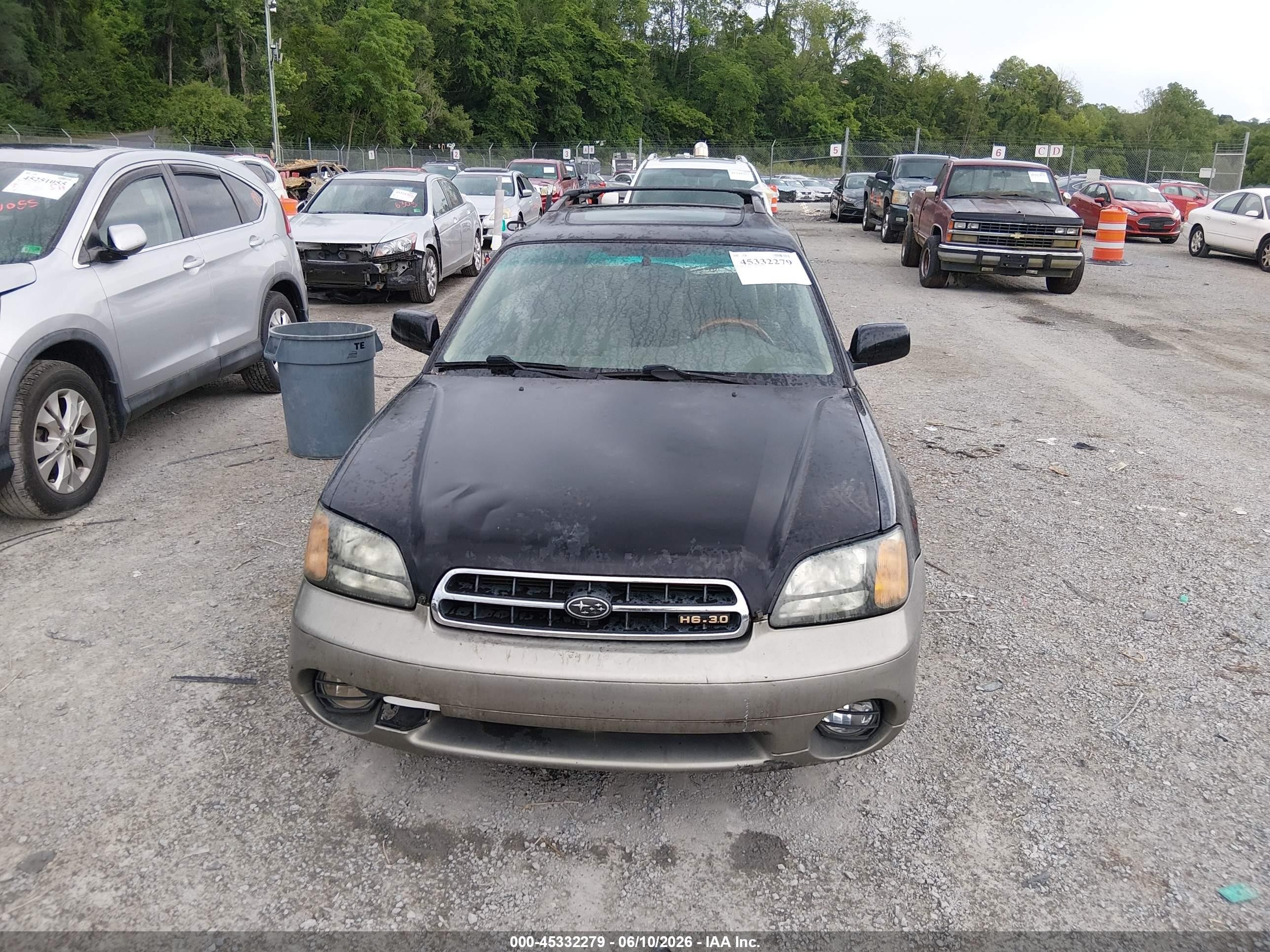 2001 Subaru Outback H6-3.0 Black vin: 4S3BH806317671420