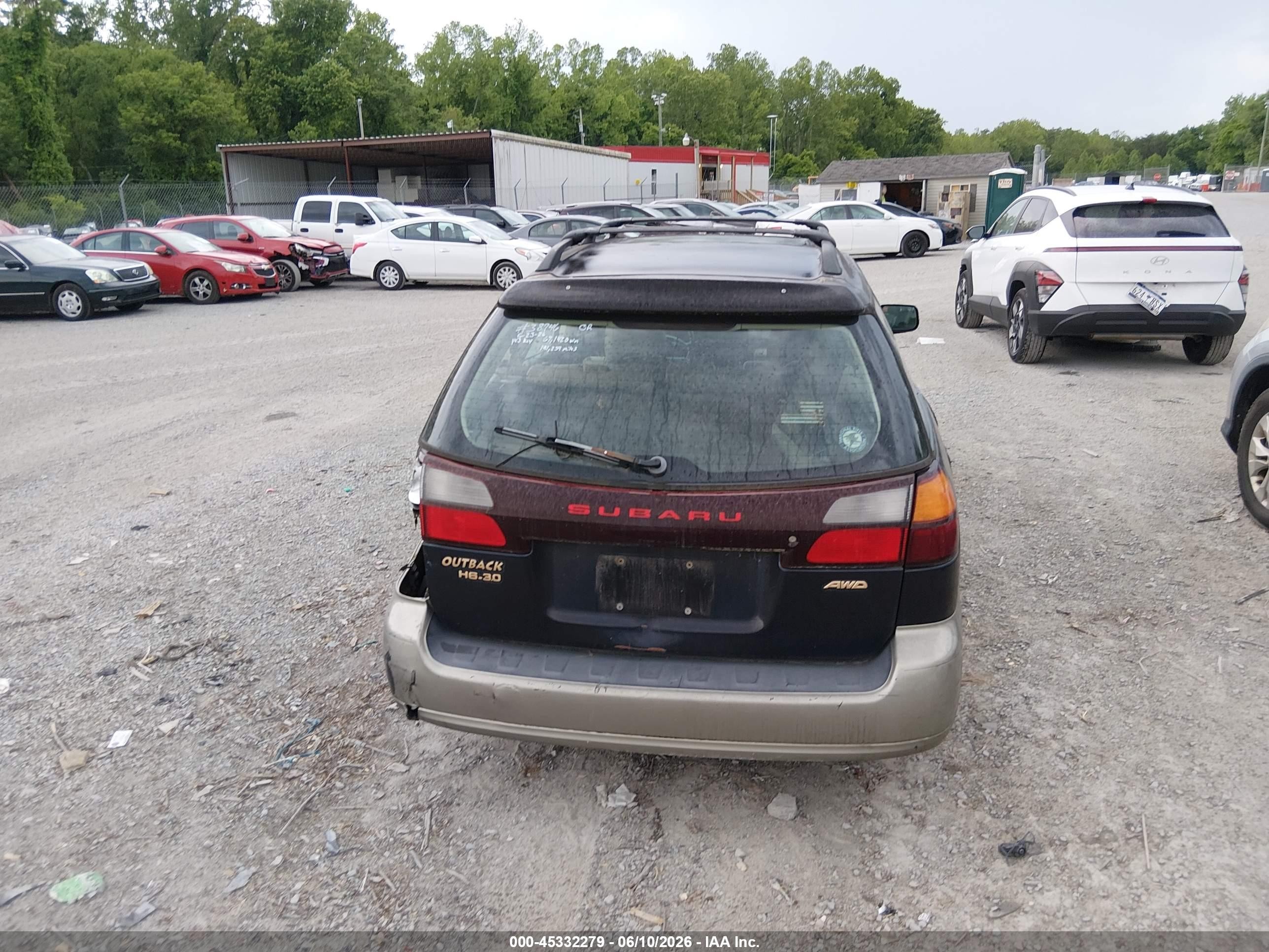 2001 Subaru Outback H6-3.0 Black vin: 4S3BH806317671420